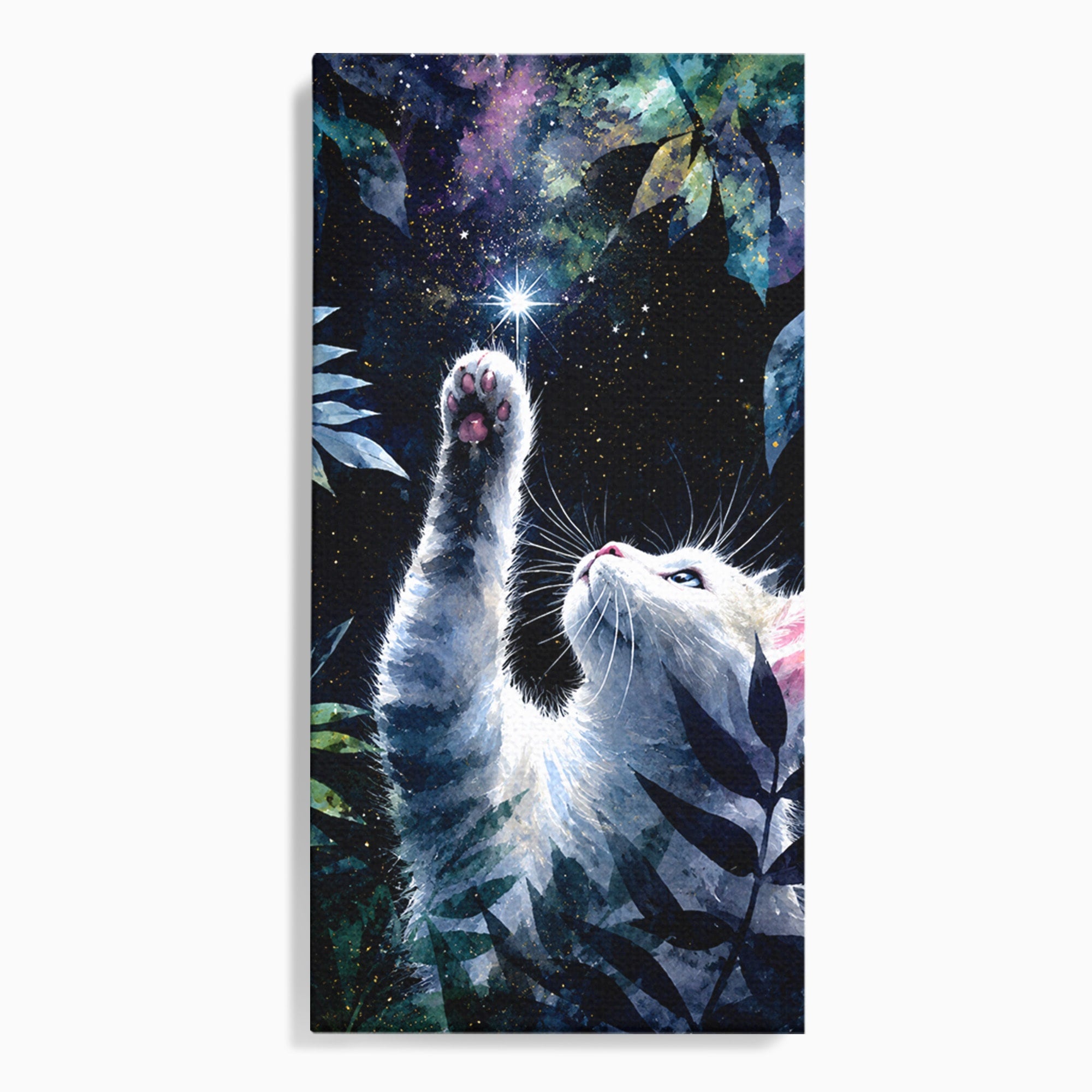 Tablou Canvas Premium LuxCanva® M1599, Micul Visător, Pisica, Stea, Natura, Noapte, Dormitor, Culori Vibrante