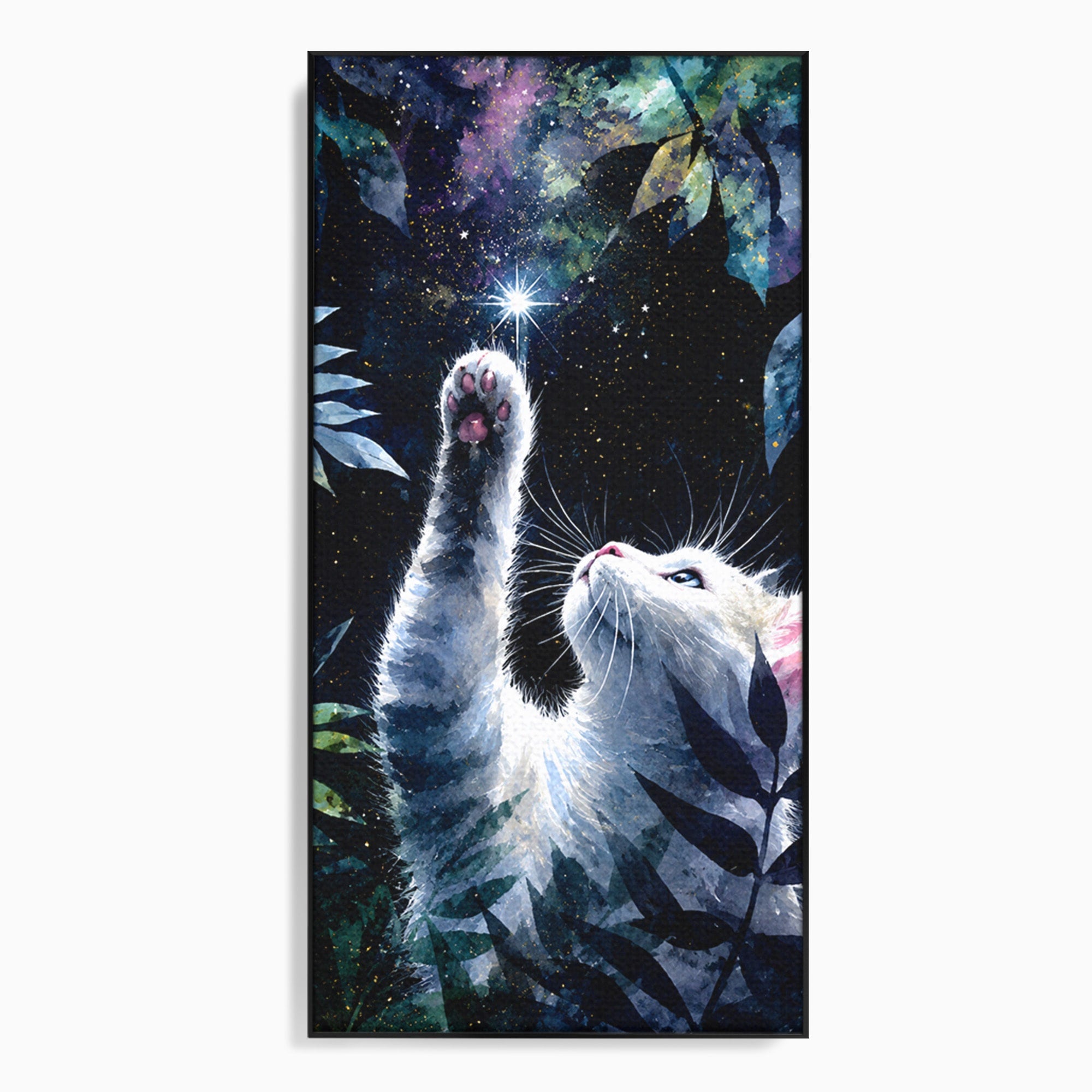 Tablou Canvas Premium LuxCanva® M1599, Micul Visător, Pisica, Stea, Natura, Noapte, Dormitor, Culori Vibrante