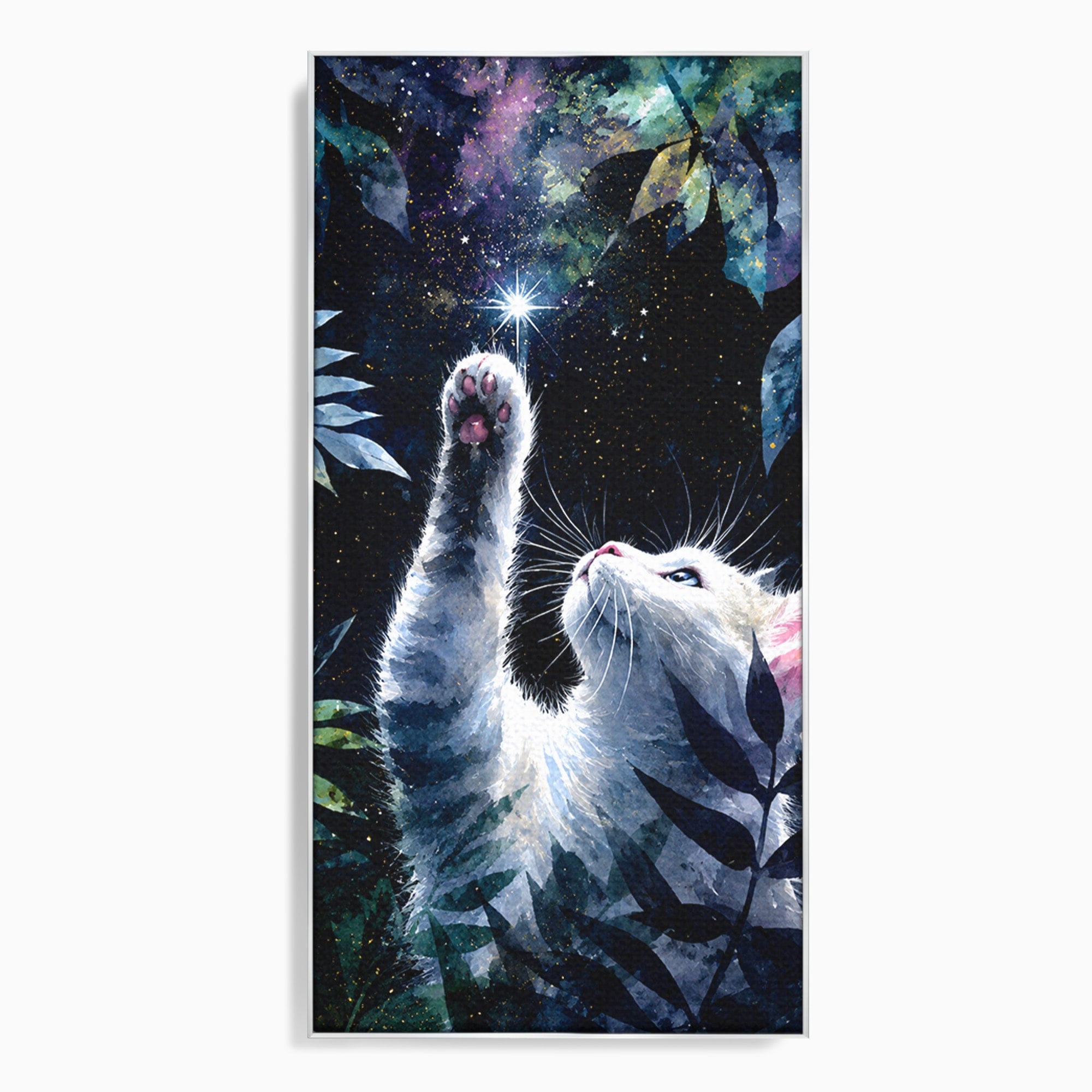 Tablou Canvas Premium LuxCanva® M1599, Micul Visător, Pisica, Stea, Natura, Noapte, Dormitor, Culori Vibrante
