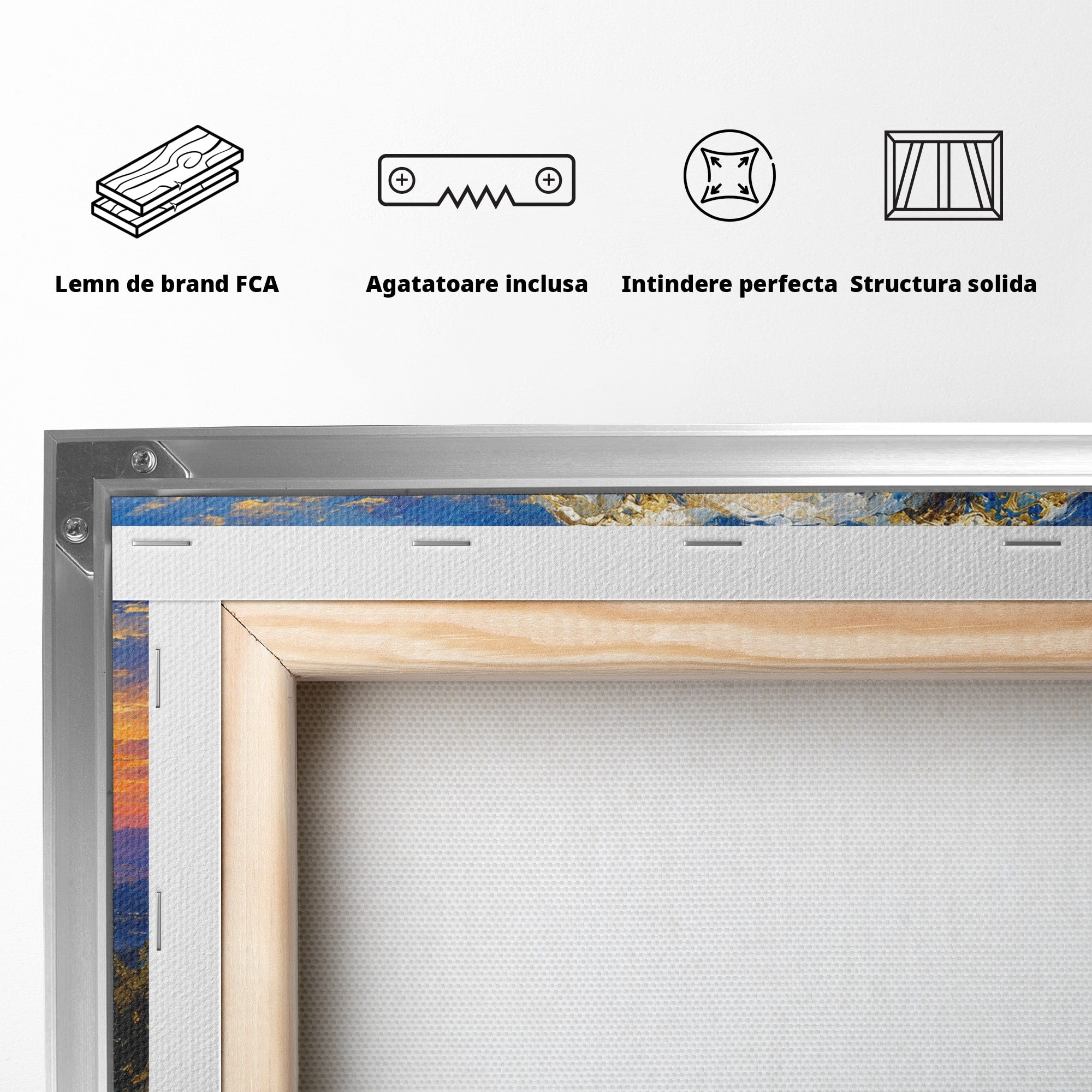 Tablou Canvas Premium LuxCanva® M1601, Elefantul La Apus, Elefant, Apus, Natura, Living, Peisaj, Culori Vibrante
