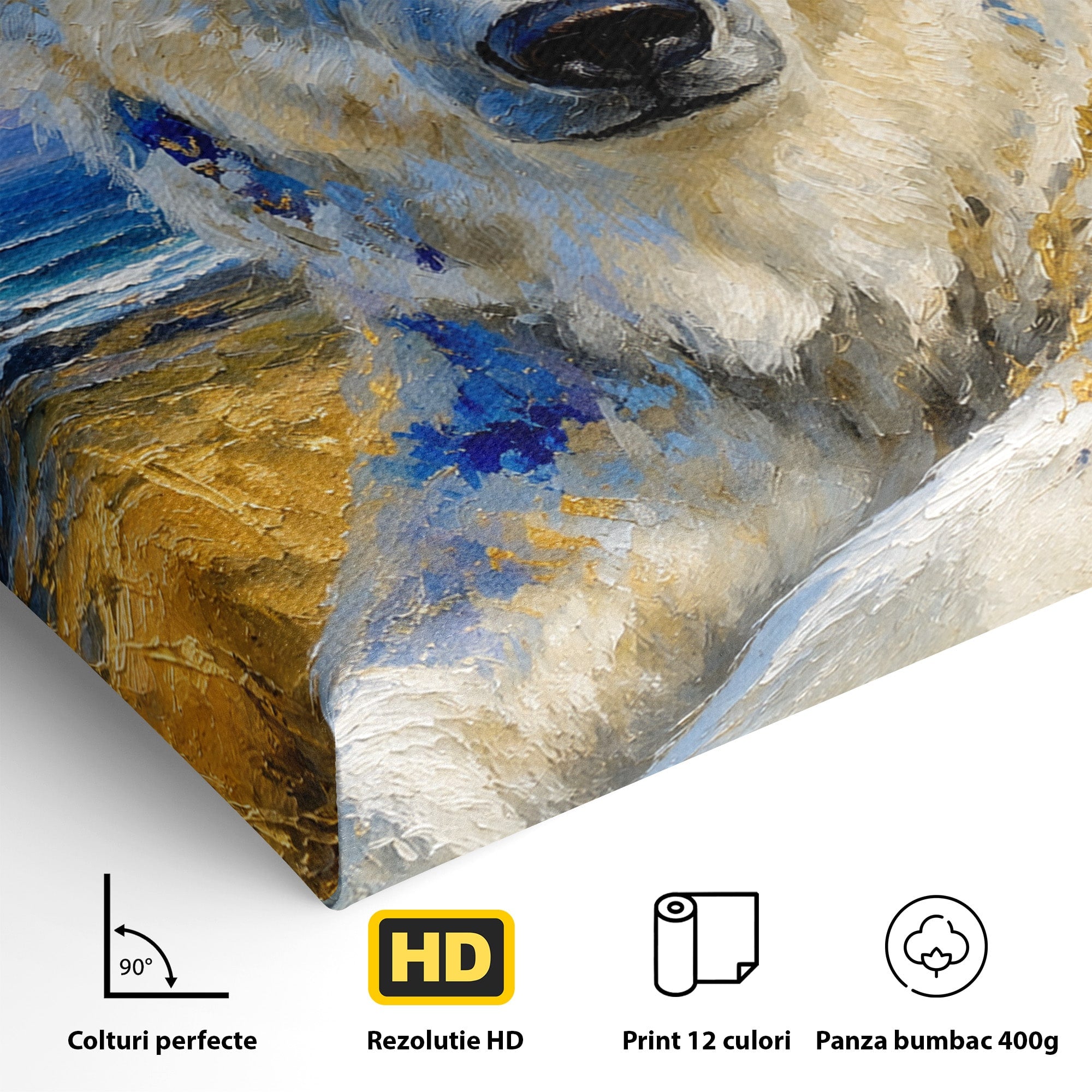 Tablou Canvas Premium LuxCanva® M1603, Noblețe Arctică, Urs, Peisaj, Arctic, Living, Animale, Pictura, Culori Vibrante