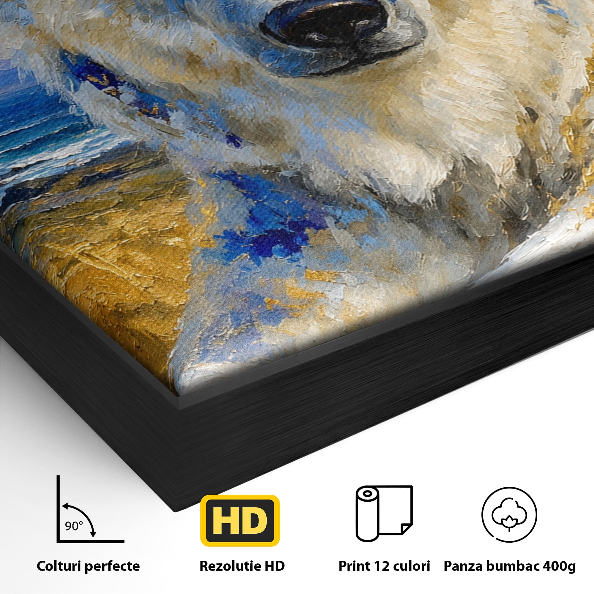 Tablou Canvas Premium LuxCanva® M1603, Noblețe Arctică, Urs, Peisaj, Arctic, Living, Animale, Pictura, Culori Vibrante