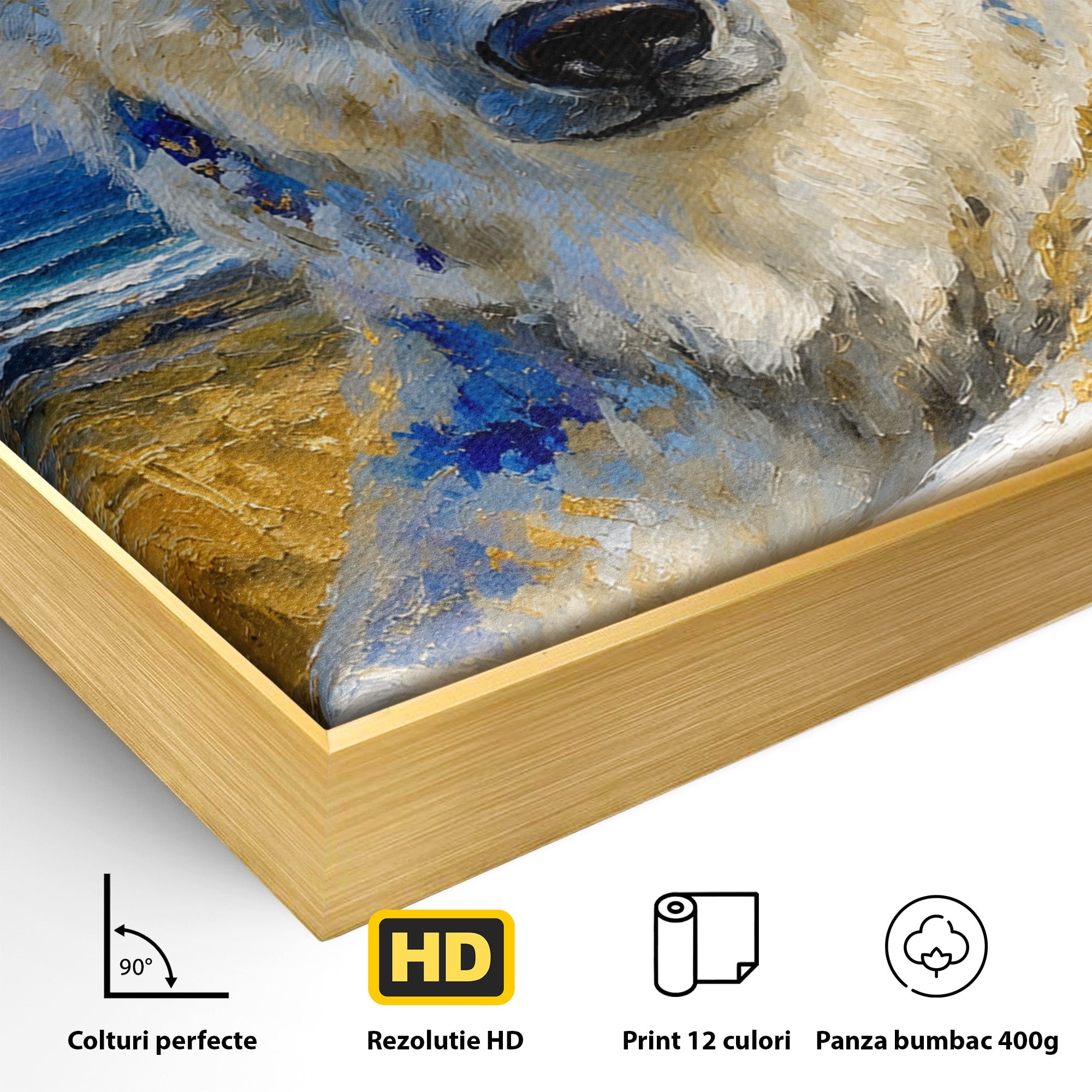 Tablou Canvas Premium LuxCanva® M1603, Noblețe Arctică, Urs, Peisaj, Arctic, Living, Animale, Pictura, Culori Vibrante