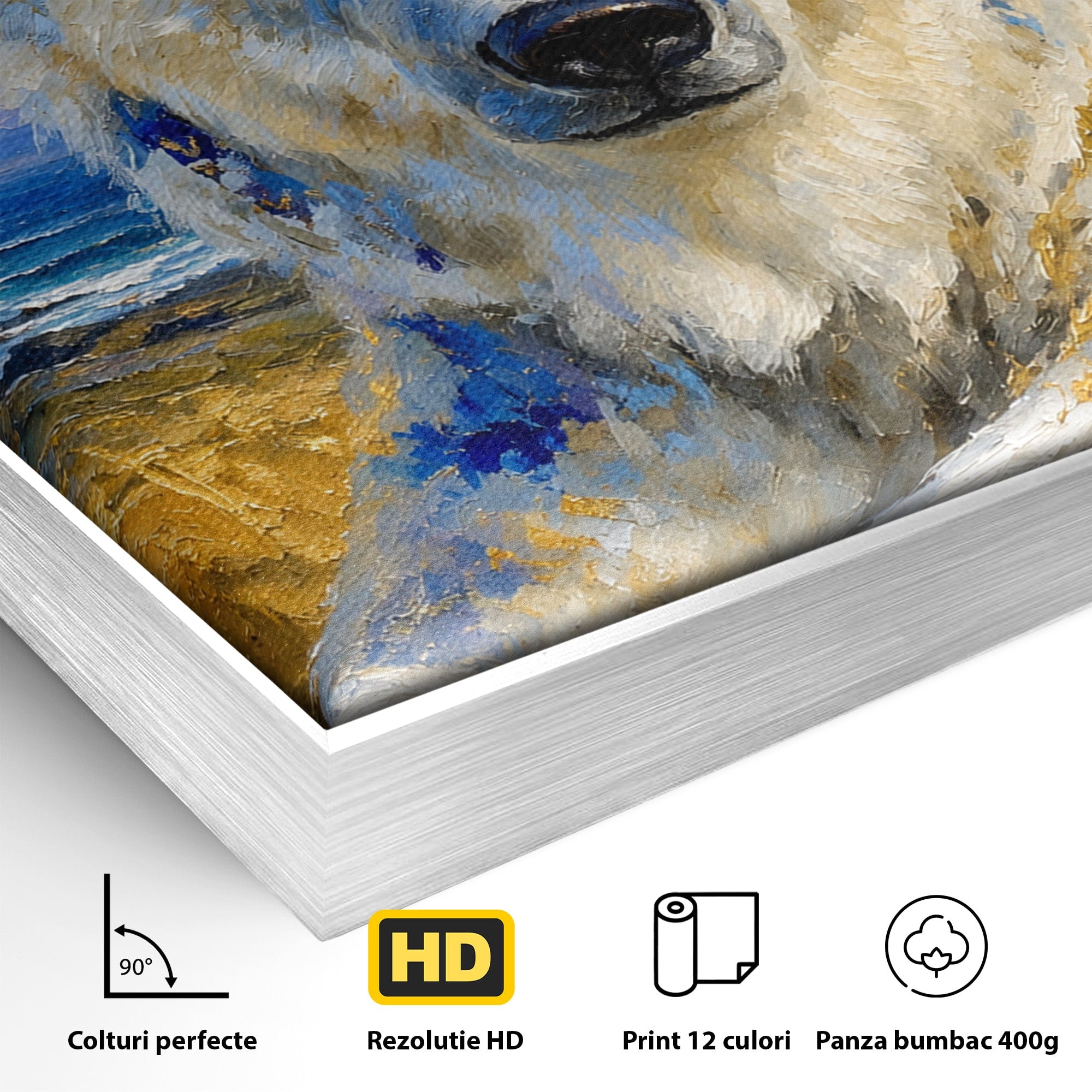 Tablou Canvas Premium LuxCanva® M1603, Noblețe Arctică, Urs, Peisaj, Arctic, Living, Animale, Pictura, Culori Vibrante