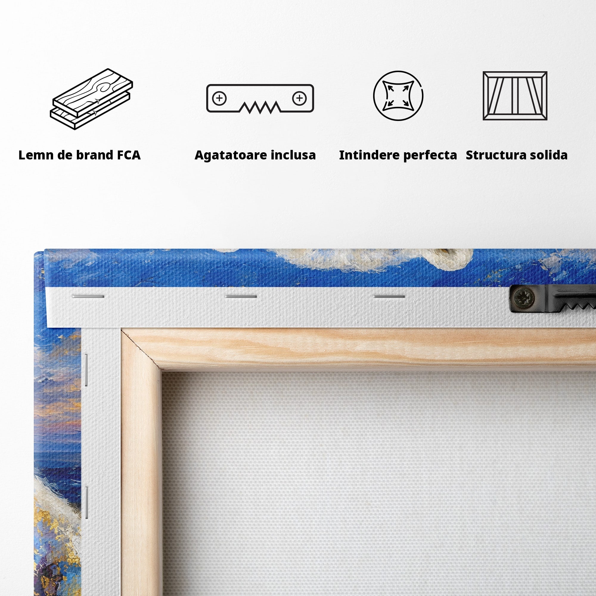 Tablou Canvas Premium LuxCanva® M1603, Noblețe Arctică, Urs, Peisaj, Arctic, Living, Animale, Pictura, Culori Vibrante