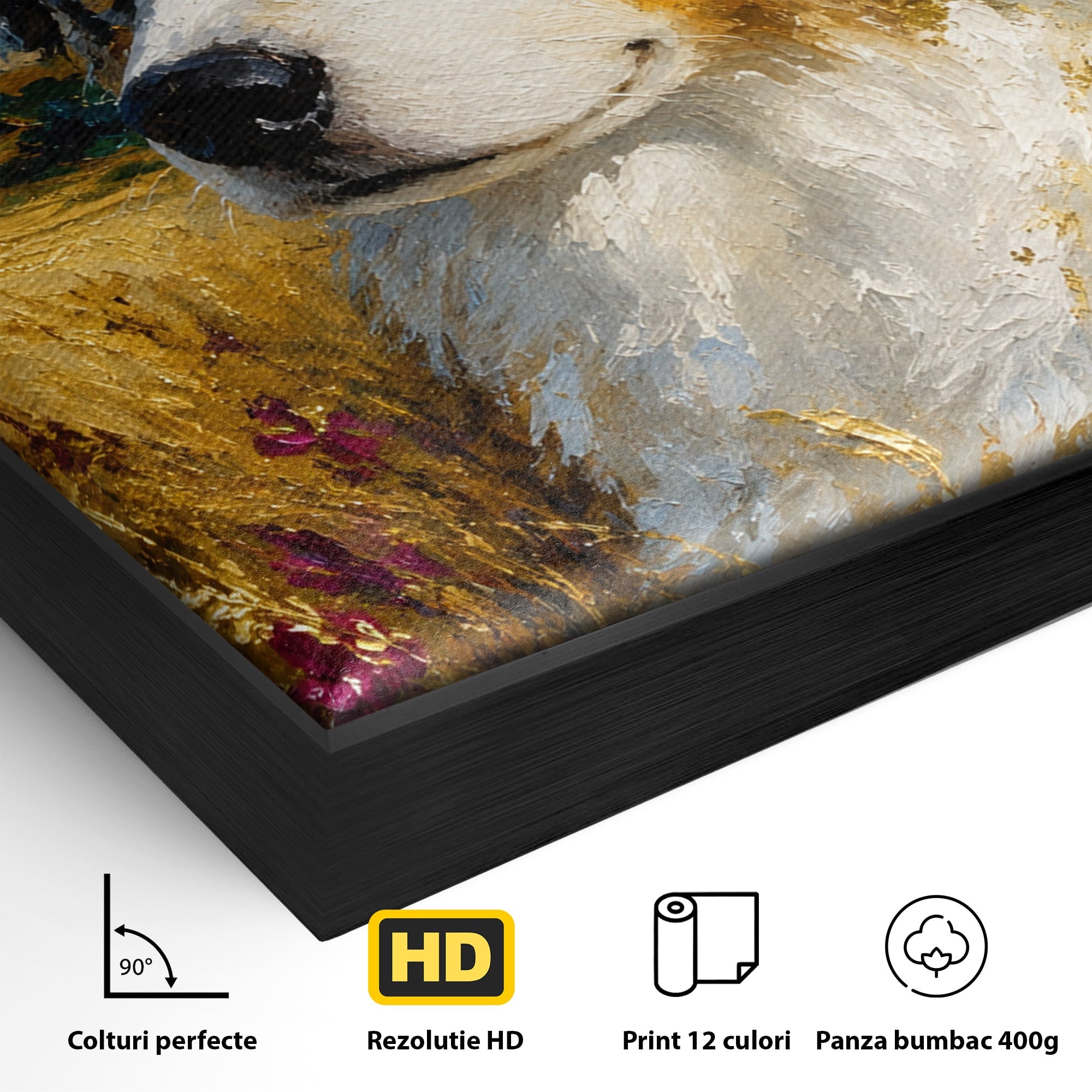 Tablou Canvas Premium LuxCanva® M1604, Prieten Devotat, Caine, Peisaj, Natura, Campie, Living, Dormitor, Culori Vibrante