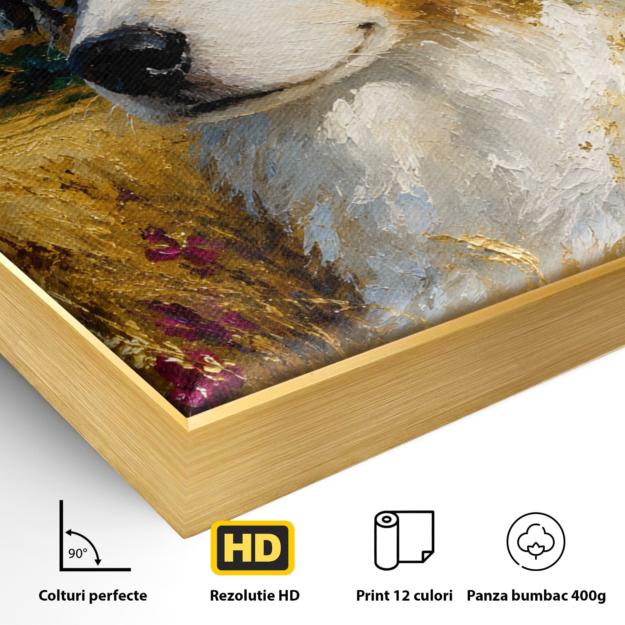 Tablou Canvas Premium LuxCanva® M1604, Prieten Devotat, Caine, Peisaj, Natura, Campie, Living, Dormitor, Culori Vibrante
