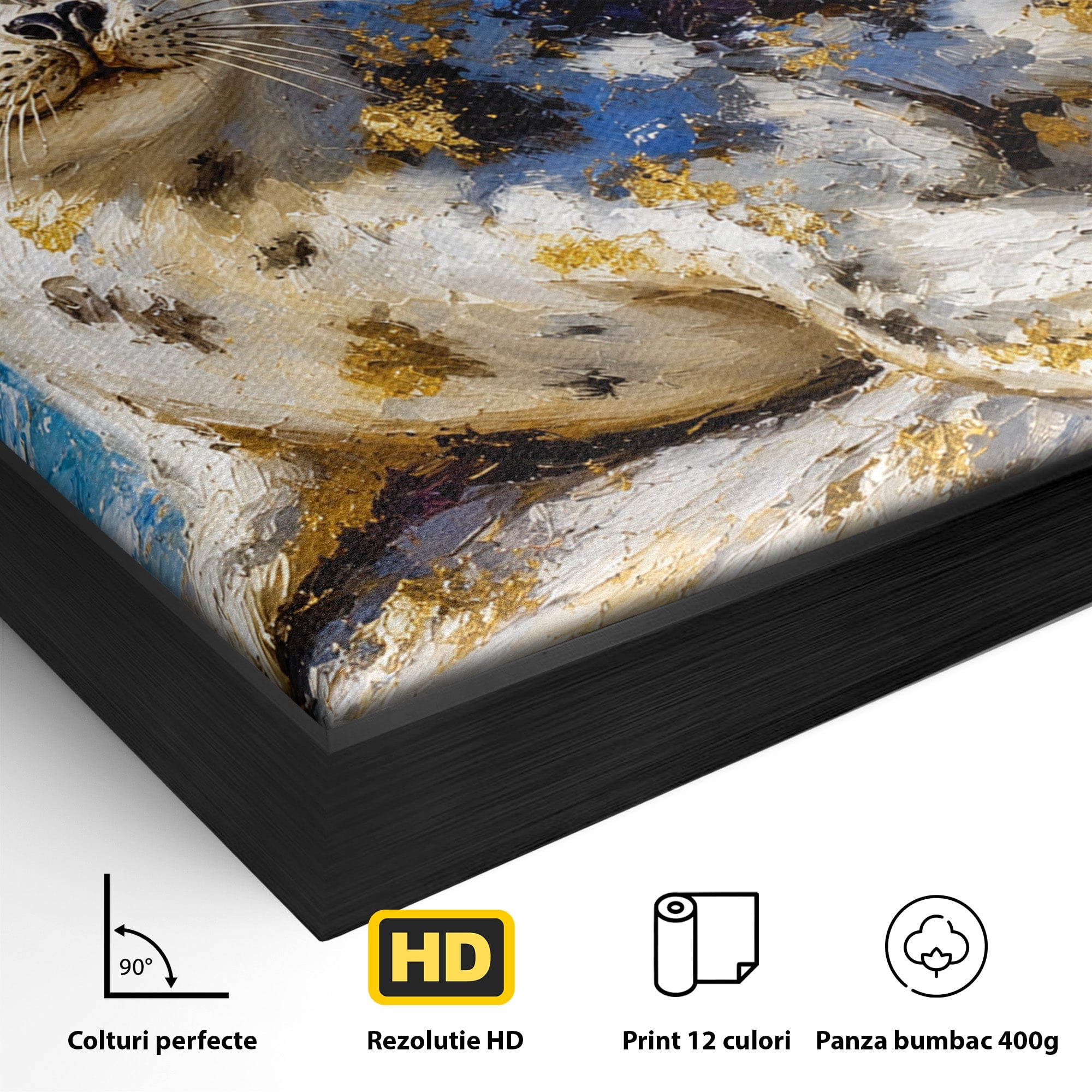 Tablou Canvas Premium LuxCanva® M1605, Foca Pe Tarm, Foca, Mare, Peisaj, Animale, Living, Culori Vibrante