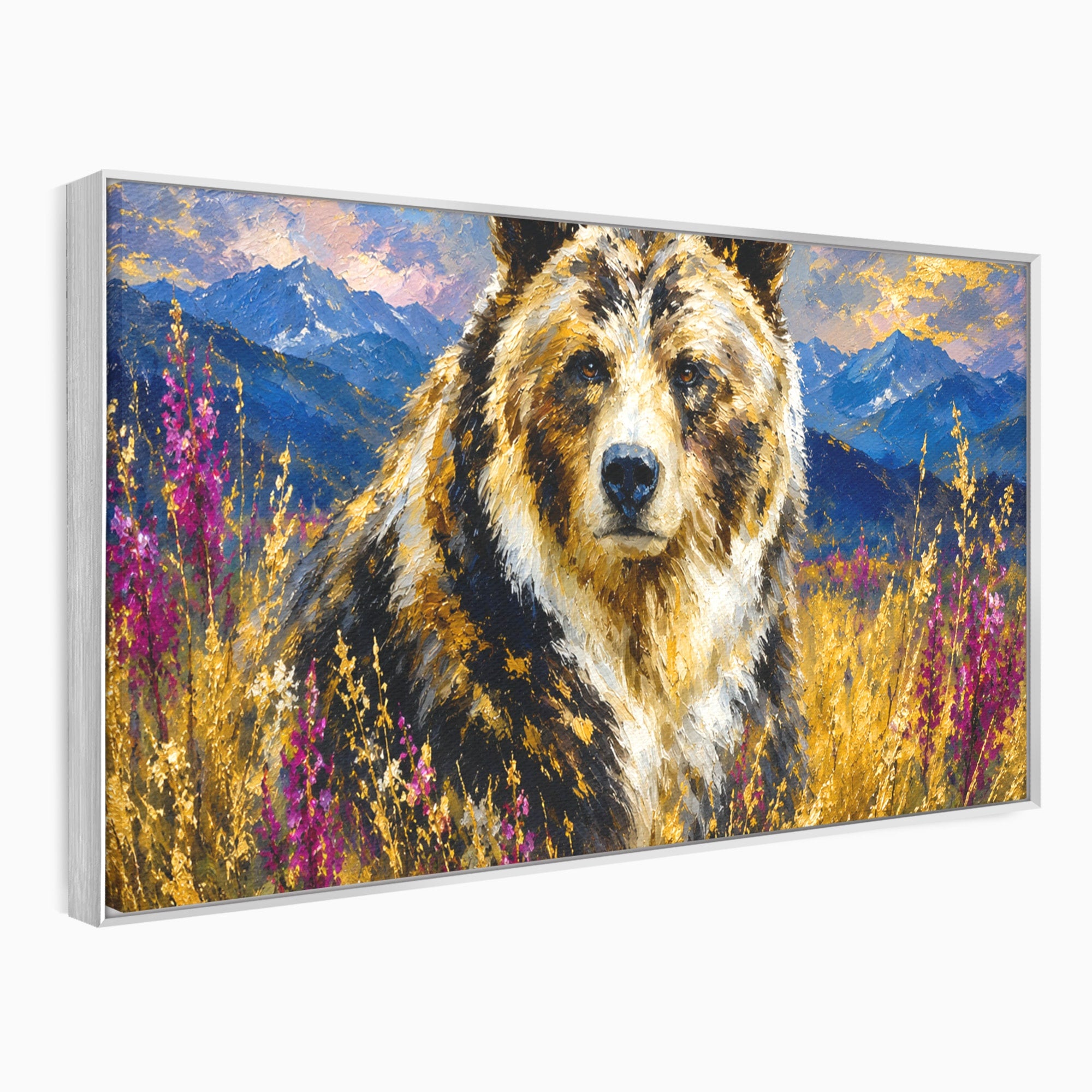 Tablou Canvas Premium LuxCanva® M1606, Ursul Din Munti, Urs, Munti, Natura, Salbaticie, Living, Culori Vibrante