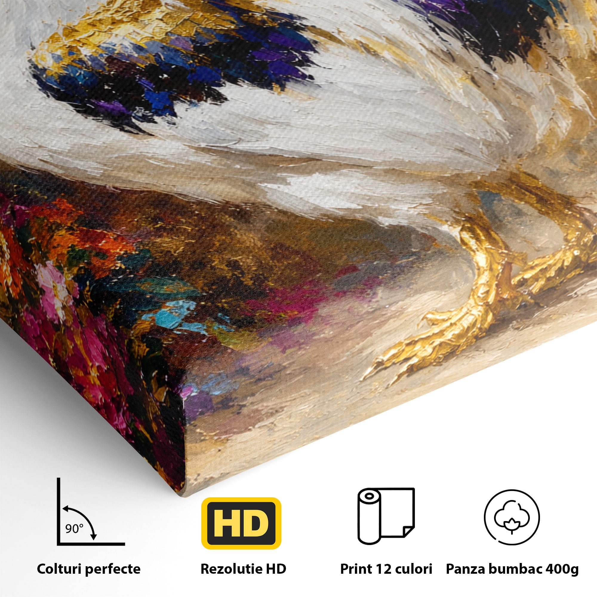 Tablou Canvas Premium LuxCanva® M1608, Cocos Regal, Cocos, Arta, Animal, Living, Culori Intense, Culori Vibrante