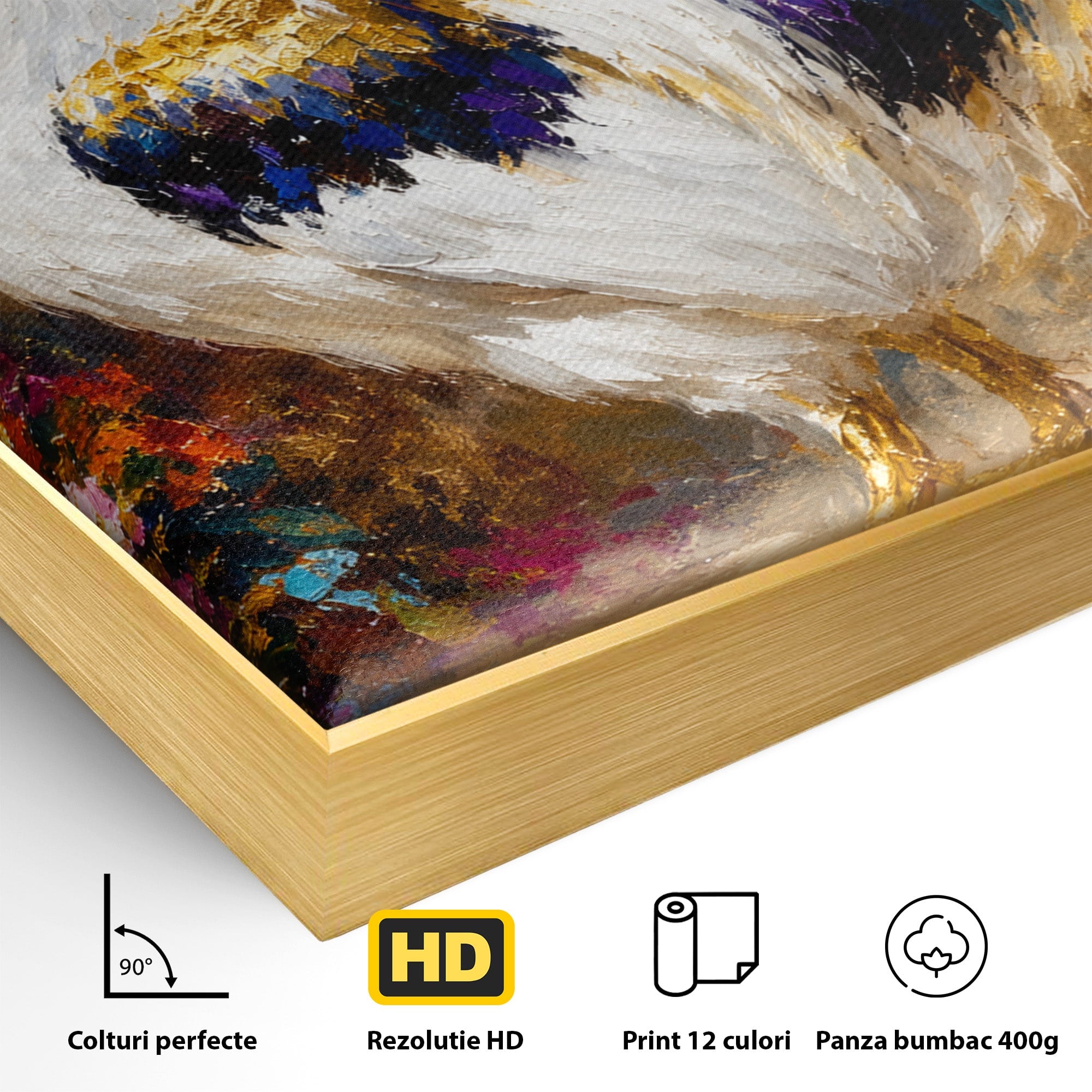 Tablou Canvas Premium LuxCanva® M1608, Cocos Regal, Cocos, Arta, Animal, Living, Culori Intense, Culori Vibrante