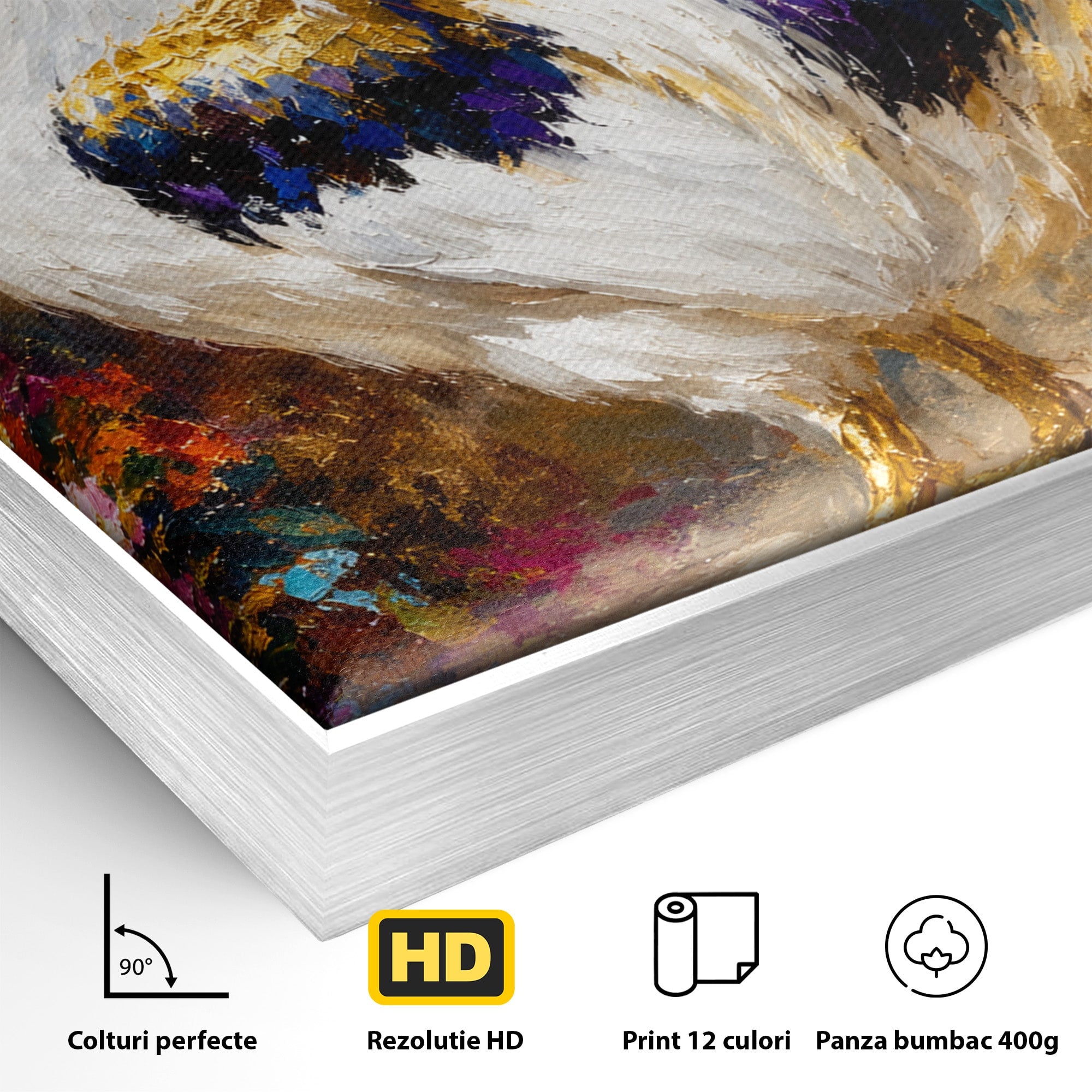 Tablou Canvas Premium LuxCanva® M1608, Cocos Regal, Cocos, Arta, Animal, Living, Culori Intense, Culori Vibrante