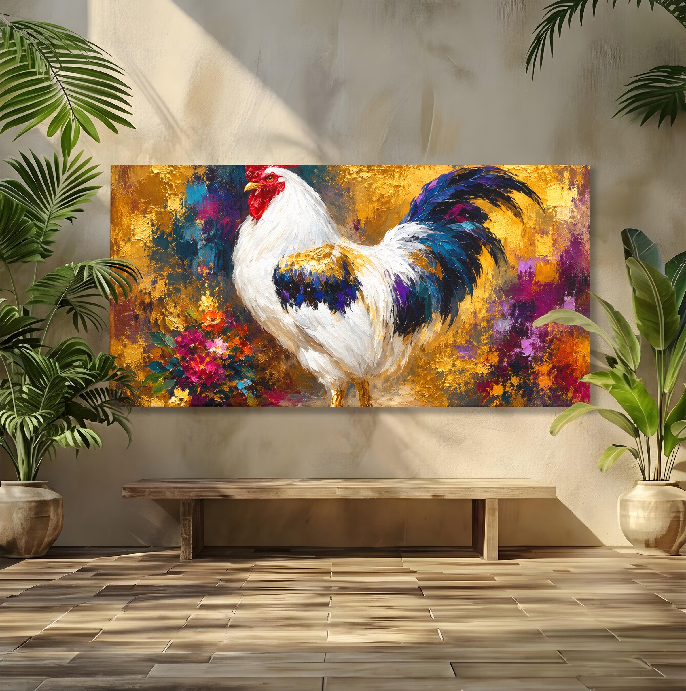 Tablou Canvas Premium LuxCanva® M1608, Cocos Regal, Cocos, Arta, Animal, Living, Culori Intense, Culori Vibrante