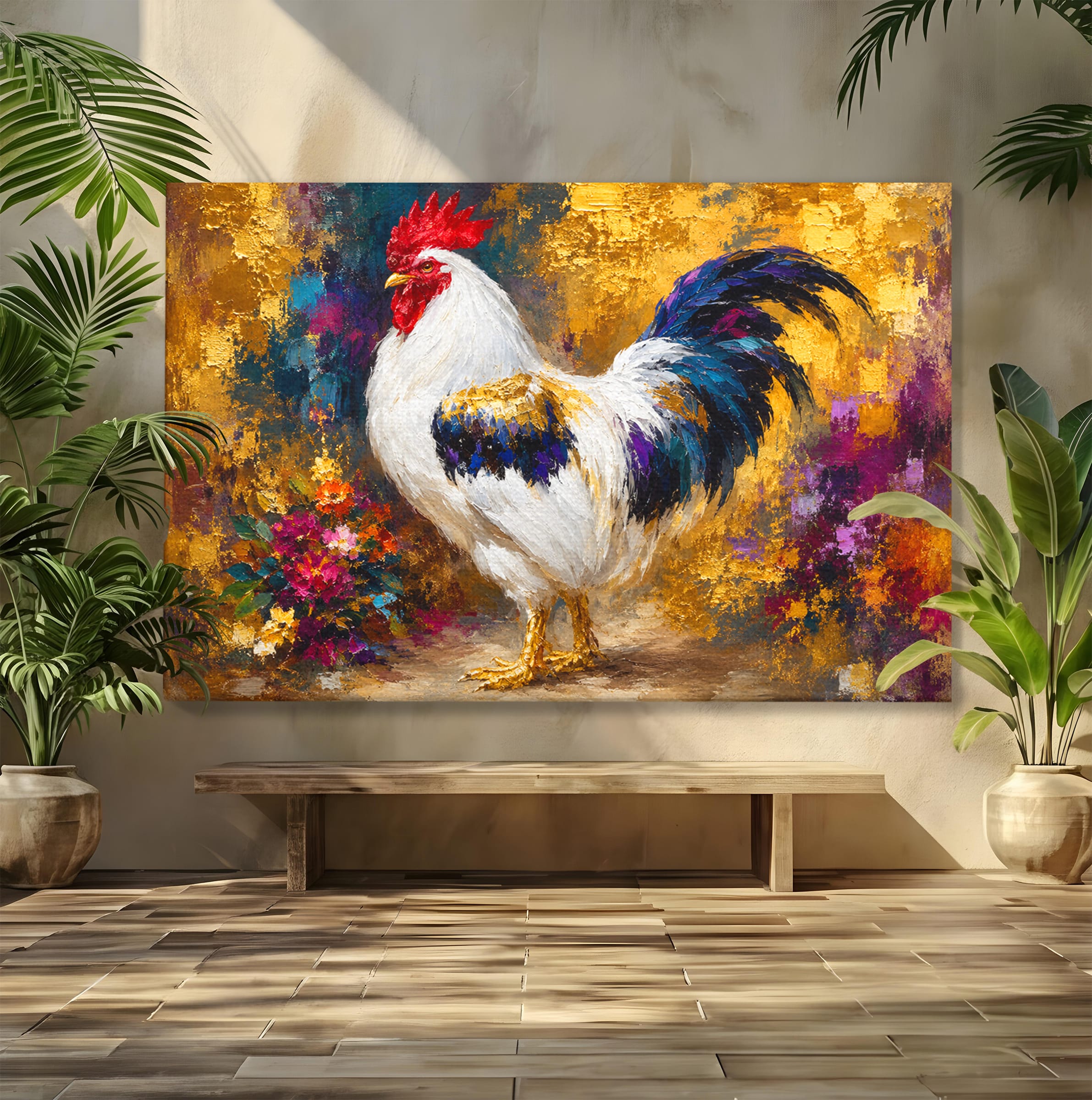 Tablou Canvas Premium LuxCanva® M1608, Cocos Regal, Cocos, Arta, Animal, Living, Culori Intense, Culori Vibrante
