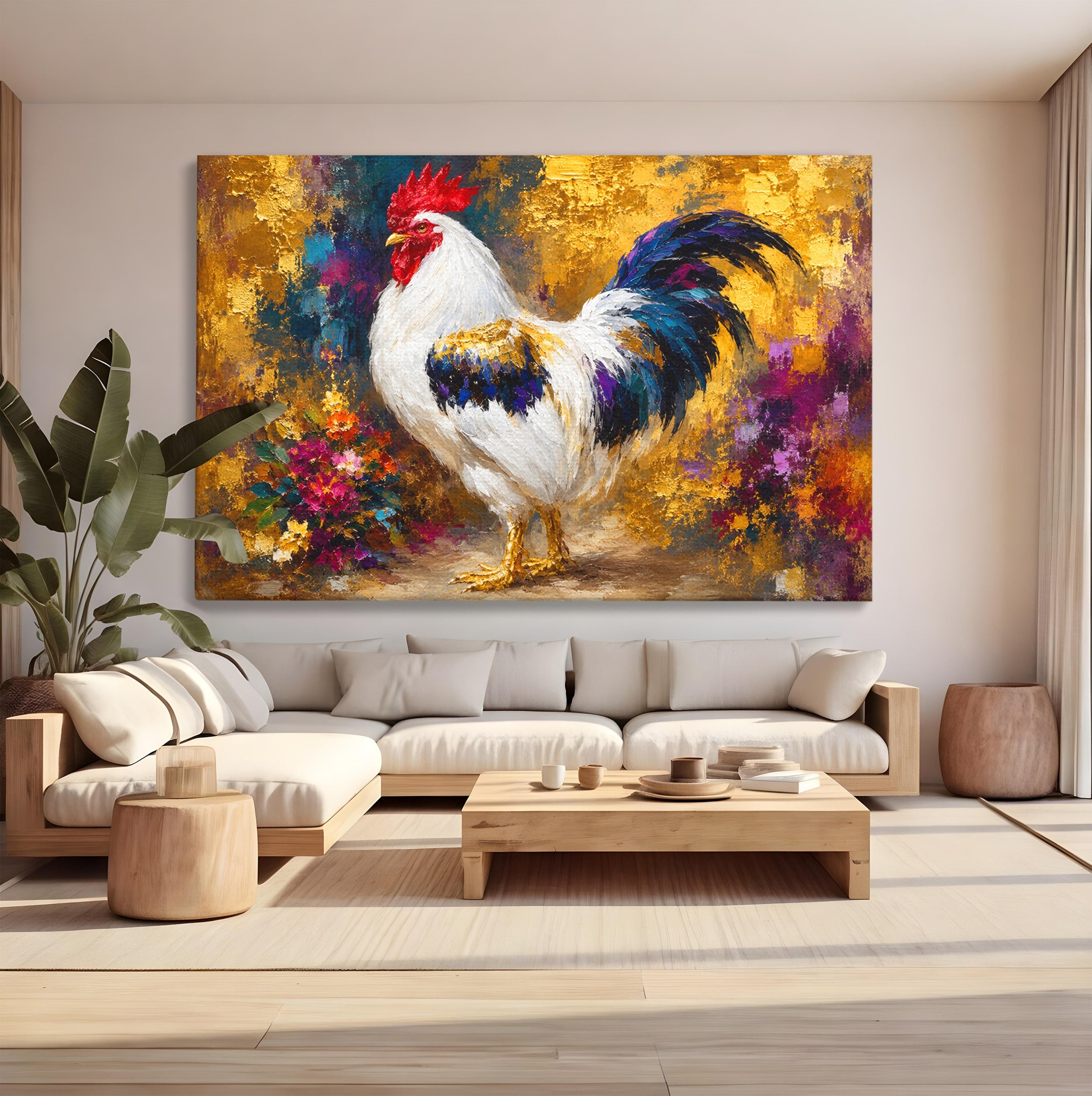 Tablou Canvas Premium LuxCanva® M1608, Cocos Regal, Cocos, Arta, Animal, Living, Culori Intense, Culori Vibrante