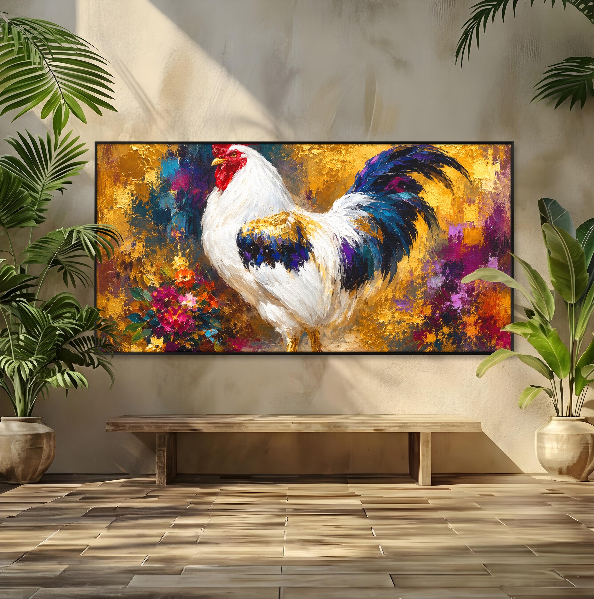 Tablou Canvas Premium LuxCanva® M1608, Cocos Regal, Cocos, Arta, Animal, Living, Culori Intense, Culori Vibrante