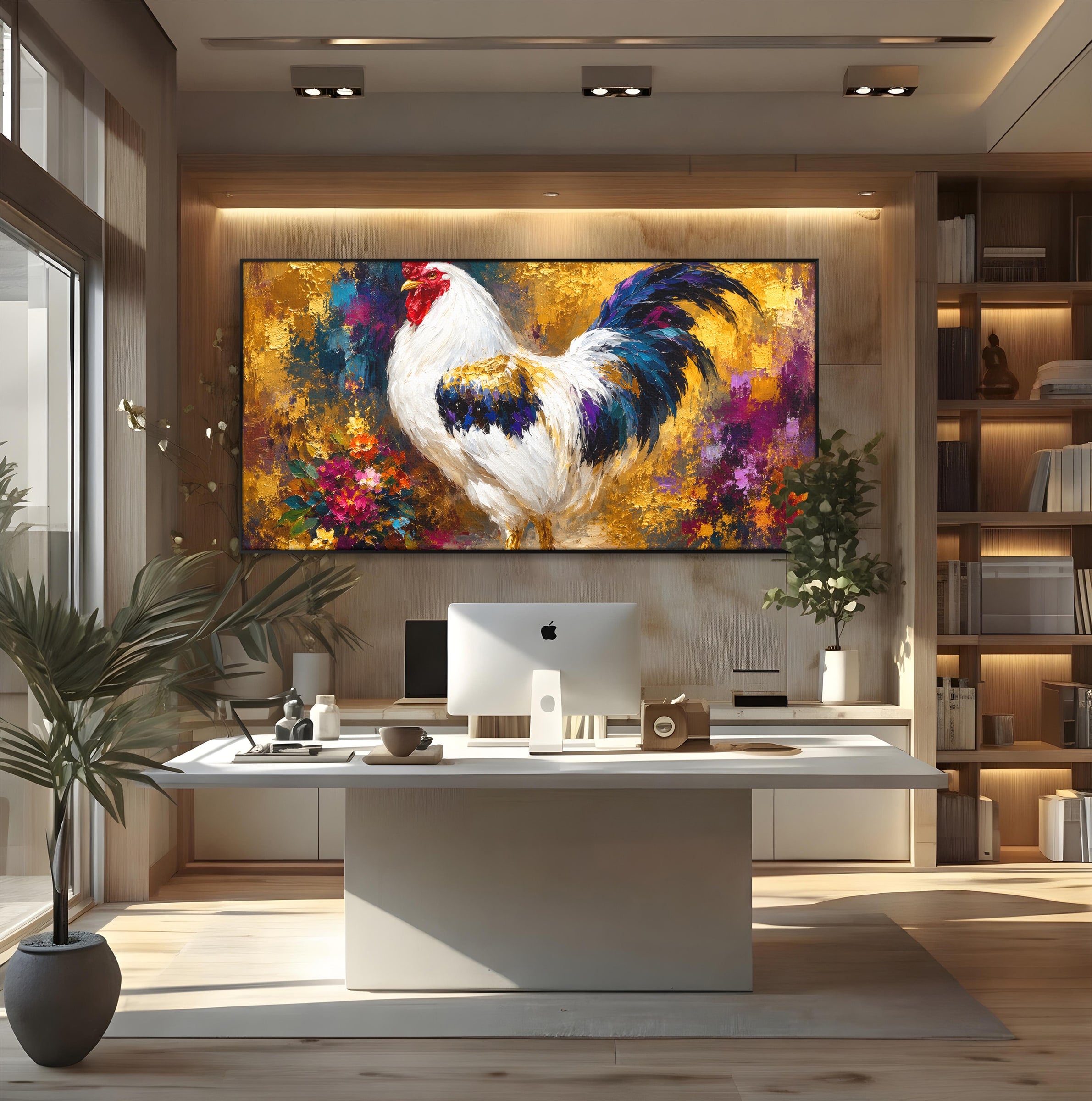 Tablou Canvas Premium LuxCanva® M1608, Cocos Regal, Cocos, Arta, Animal, Living, Culori Intense, Culori Vibrante