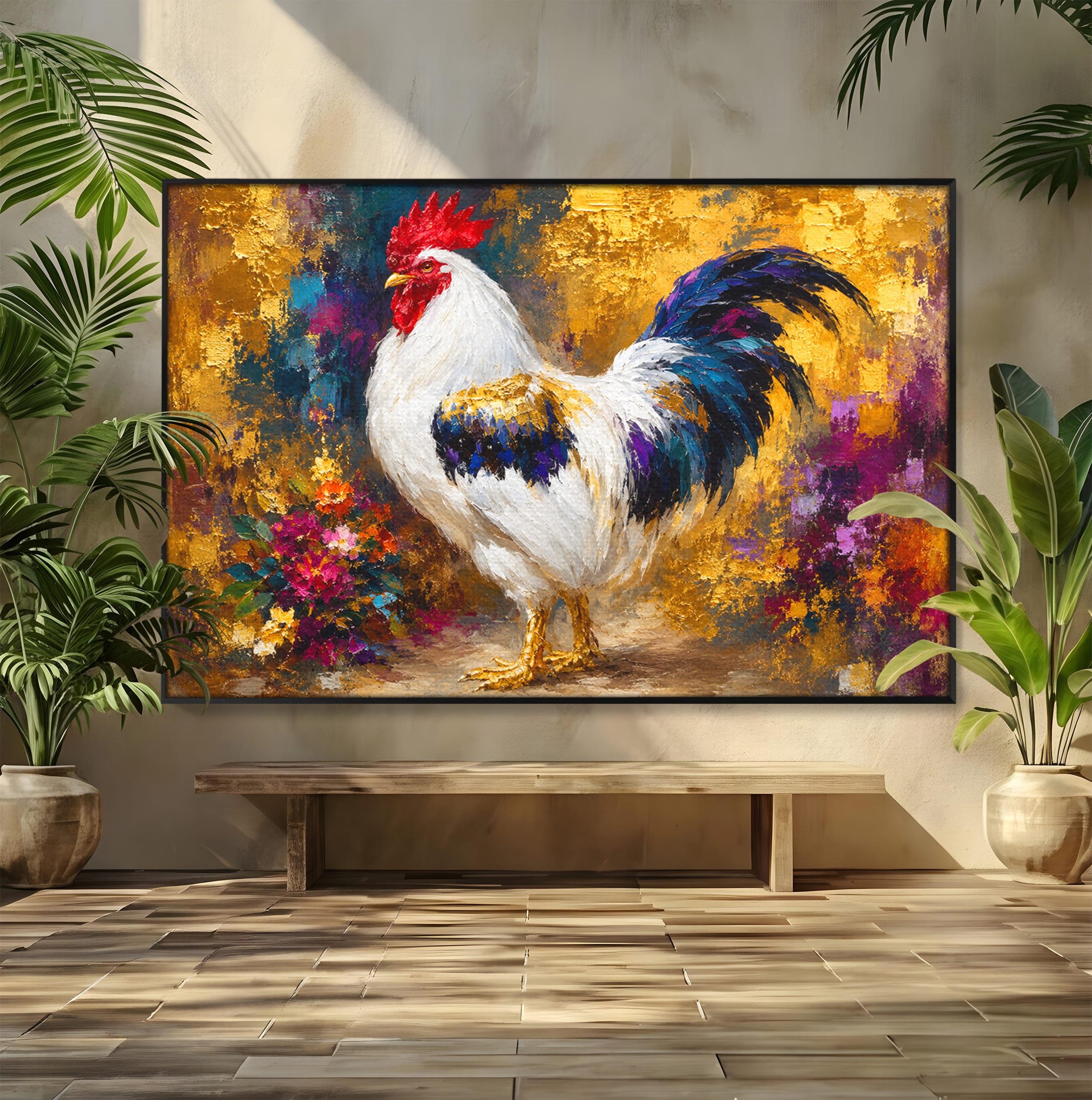 Tablou Canvas Premium LuxCanva® M1608, Cocos Regal, Cocos, Arta, Animal, Living, Culori Intense, Culori Vibrante