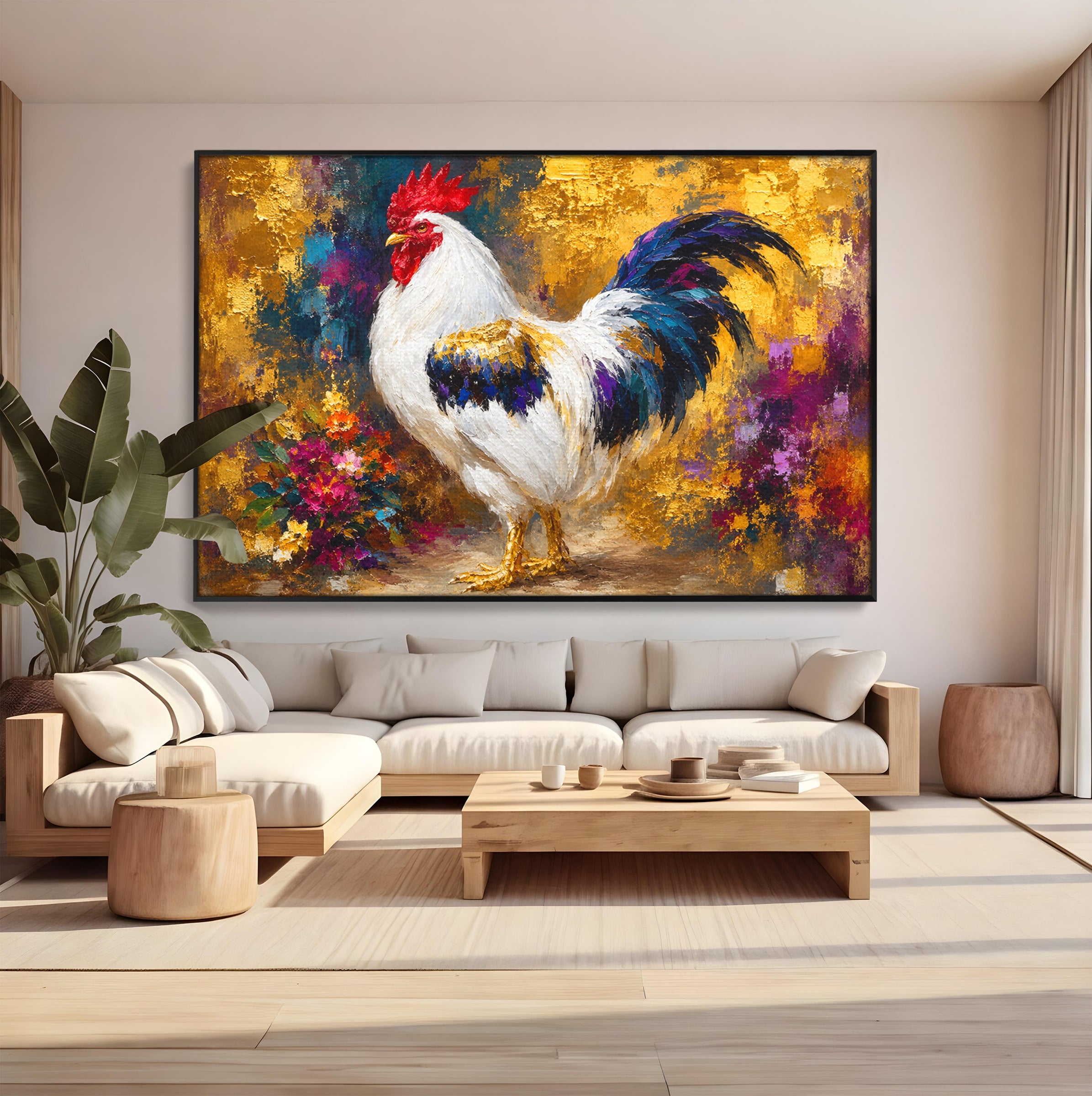 Tablou Canvas Premium LuxCanva® M1608, Cocos Regal, Cocos, Arta, Animal, Living, Culori Intense, Culori Vibrante