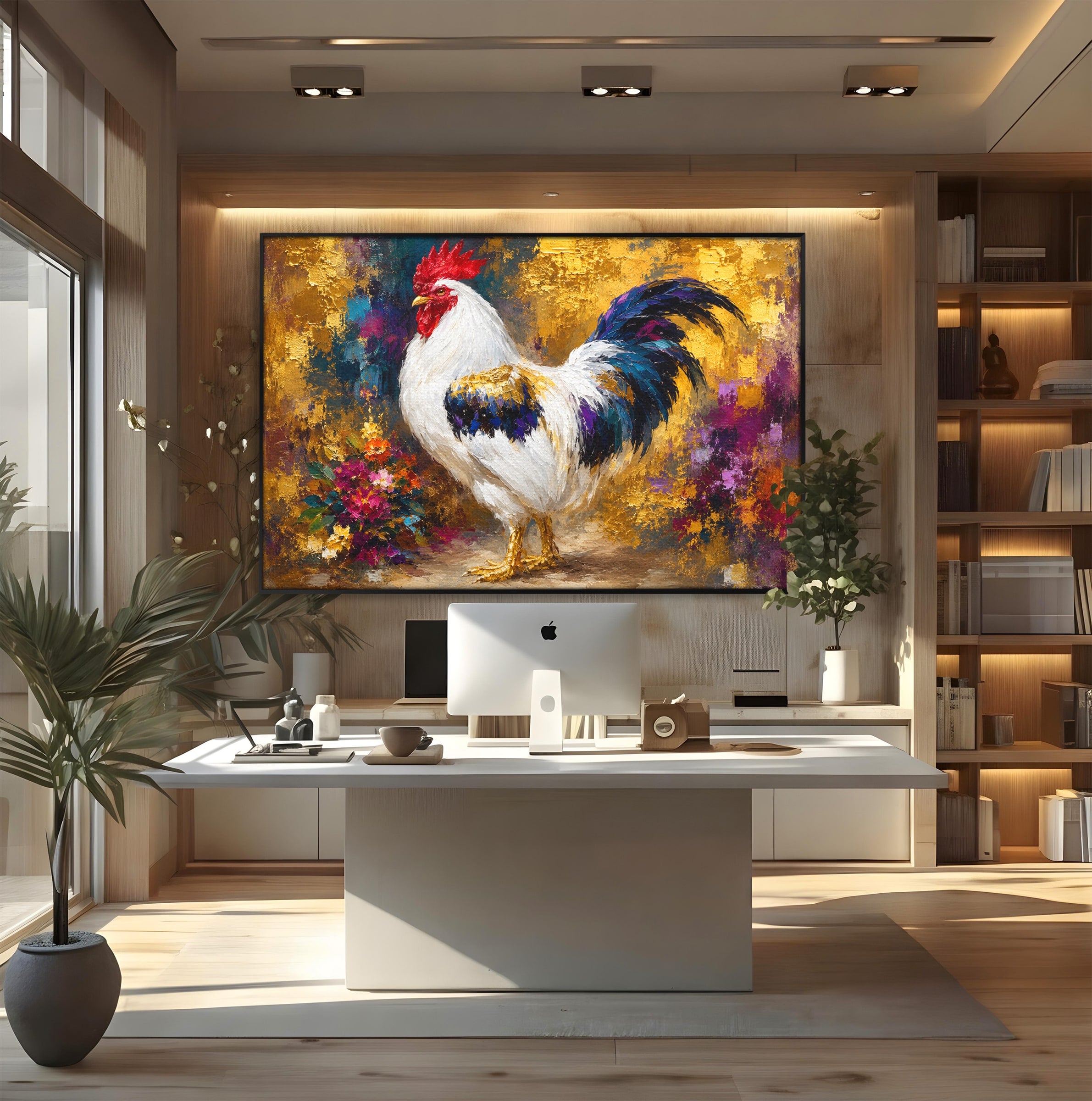 Tablou Canvas Premium LuxCanva® M1608, Cocos Regal, Cocos, Arta, Animal, Living, Culori Intense, Culori Vibrante