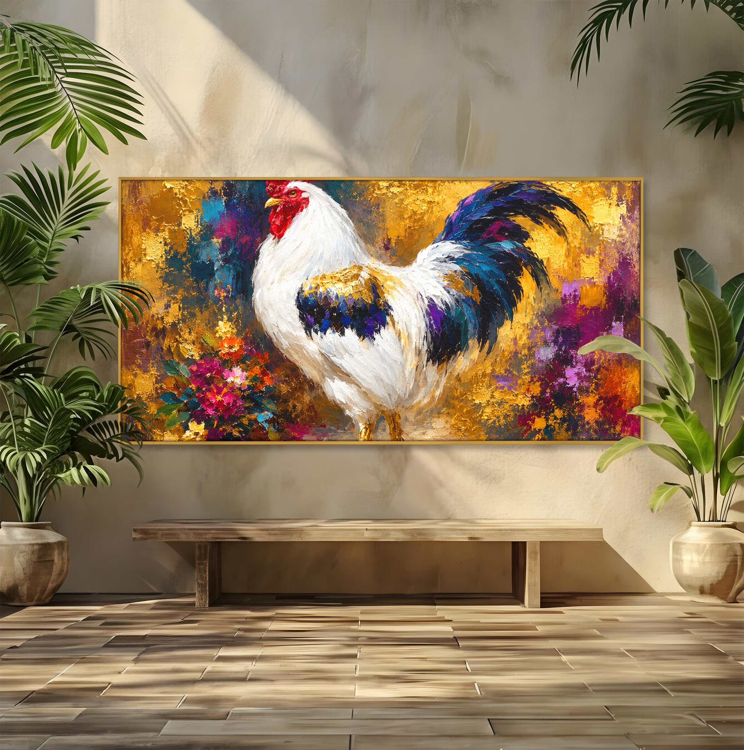 Tablou Canvas Premium LuxCanva® M1608, Cocos Regal, Cocos, Arta, Animal, Living, Culori Intense, Culori Vibrante