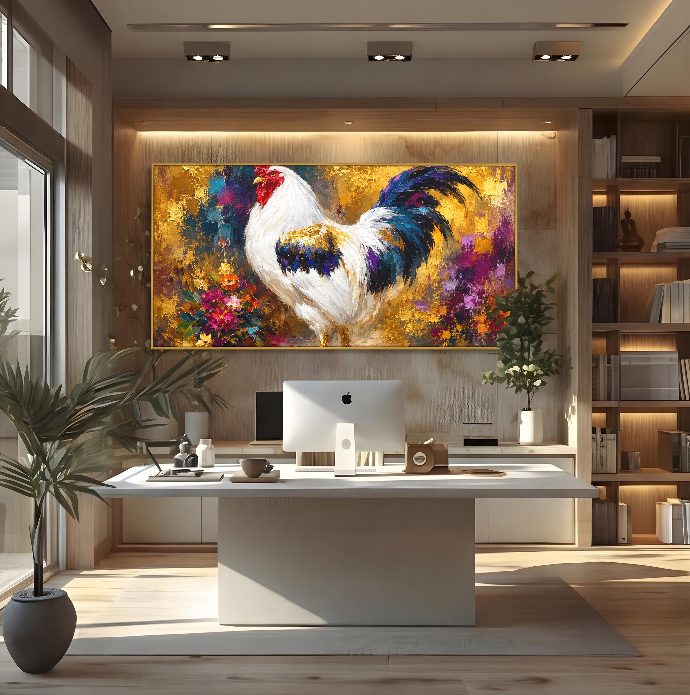 Tablou Canvas Premium LuxCanva® M1608, Cocos Regal, Cocos, Arta, Animal, Living, Culori Intense, Culori Vibrante