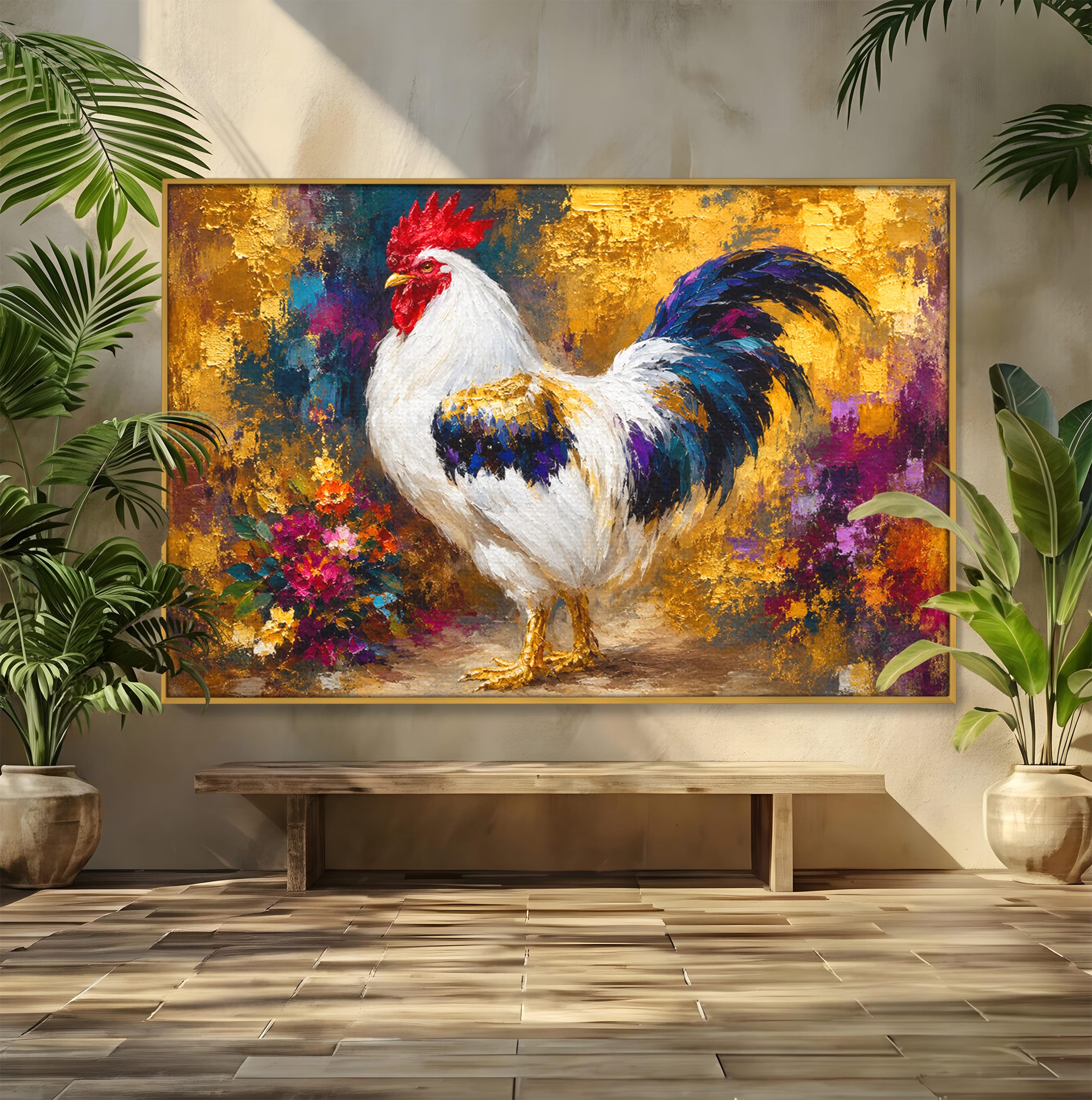 Tablou Canvas Premium LuxCanva® M1608, Cocos Regal, Cocos, Arta, Animal, Living, Culori Intense, Culori Vibrante