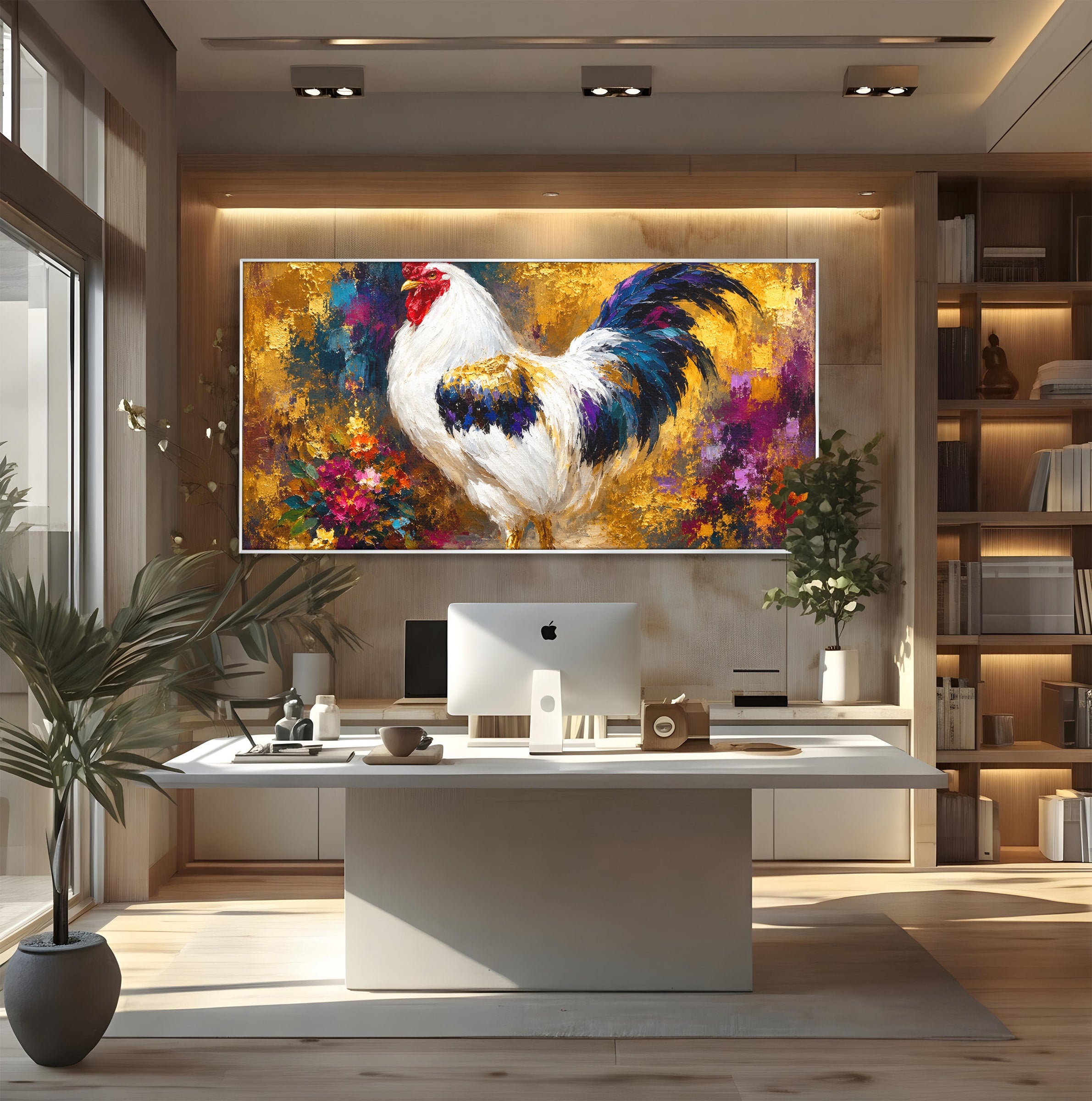 Tablou Canvas Premium LuxCanva® M1608, Cocos Regal, Cocos, Arta, Animal, Living, Culori Intense, Culori Vibrante