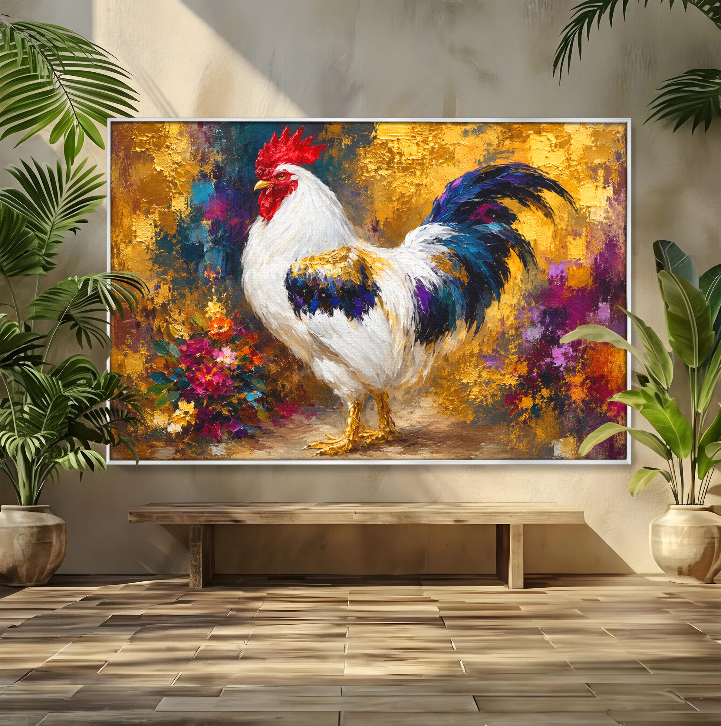 Tablou Canvas Premium LuxCanva® M1608, Cocos Regal, Cocos, Arta, Animal, Living, Culori Intense, Culori Vibrante