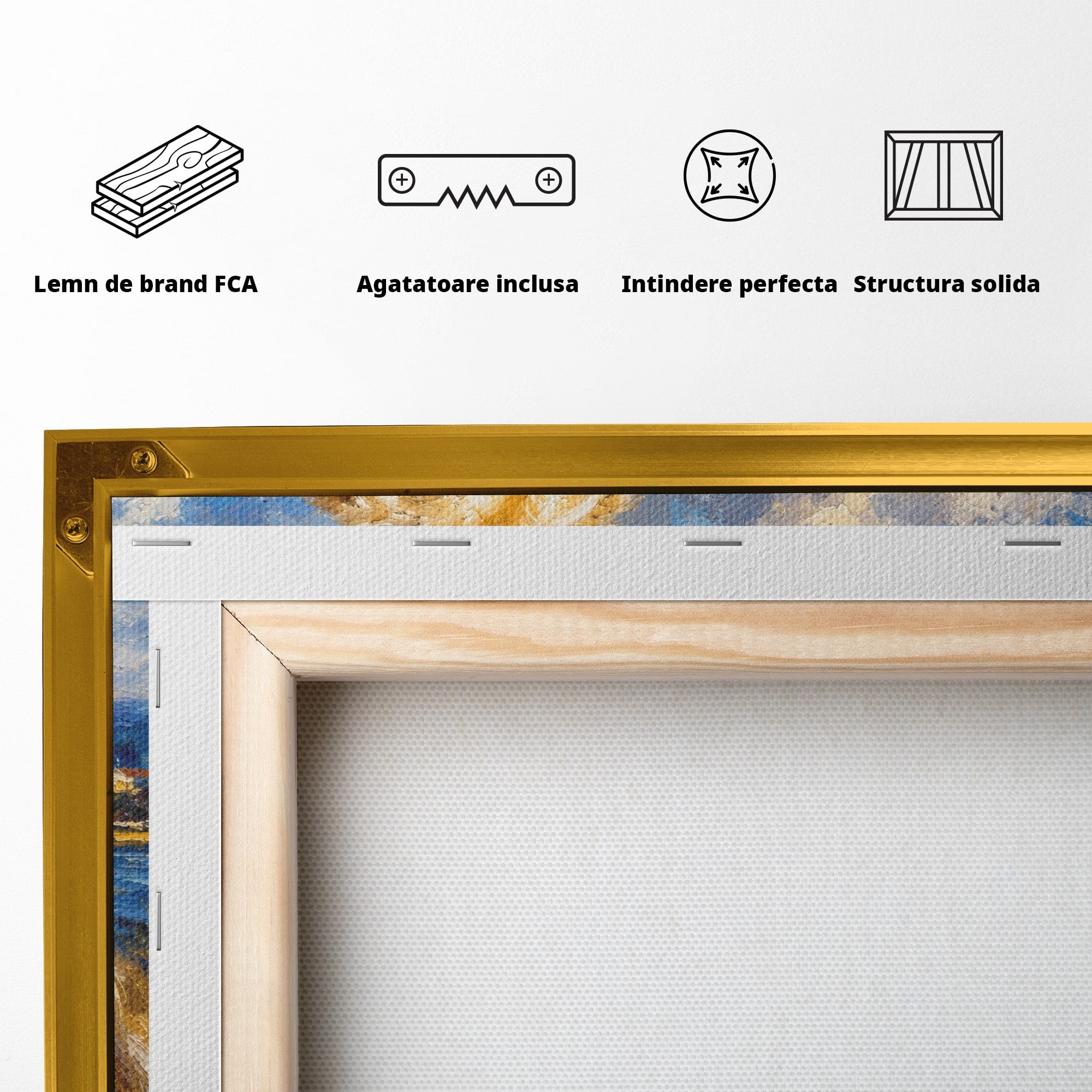 Tablou Canvas Premium LuxCanva® M1609, Golden Retriever in Peisaj, Golden Retriever, Peisaj, Caine, Natura, Living, Dormitor, Culori Vibrante
