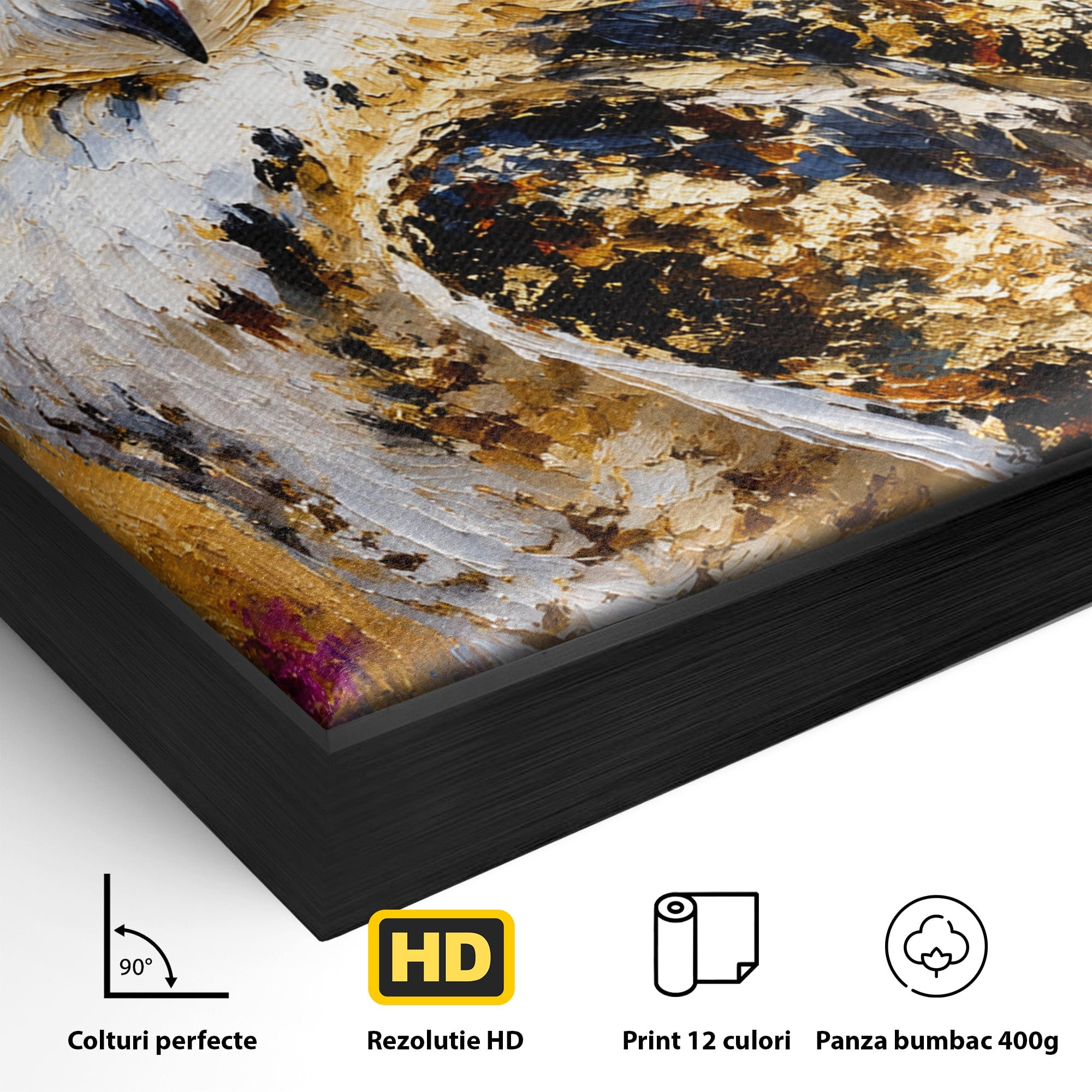 Tablou Canvas Premium LuxCanva® M1610, Bufnita In Peisaj Rural, Bufnita, Peisaj, Rural, Natura, Apus, Living, Dormitor, Culori Vibrante