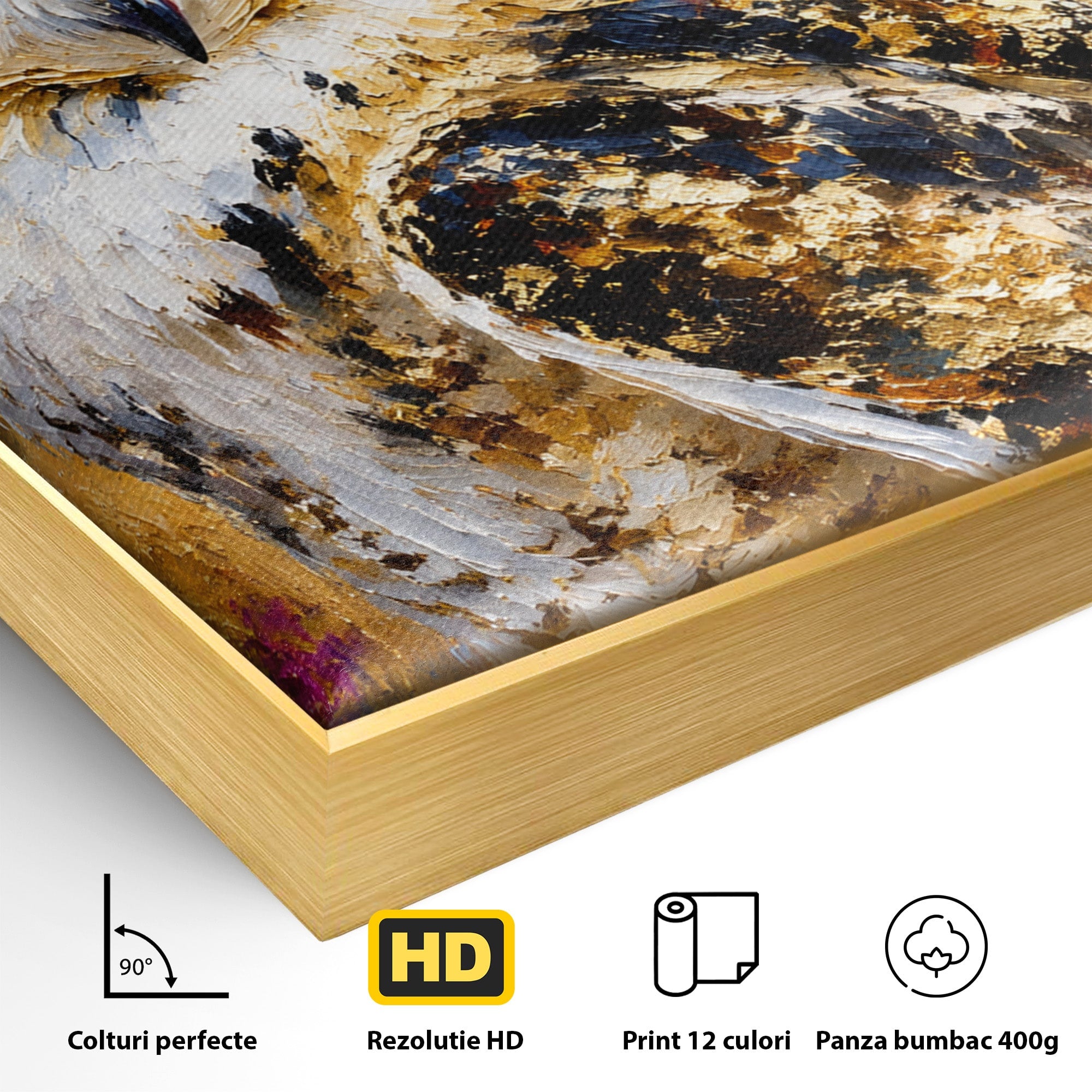 Tablou Canvas Premium LuxCanva® M1610, Bufnita In Peisaj Rural, Bufnita, Peisaj, Rural, Natura, Apus, Living, Dormitor, Culori Vibrante