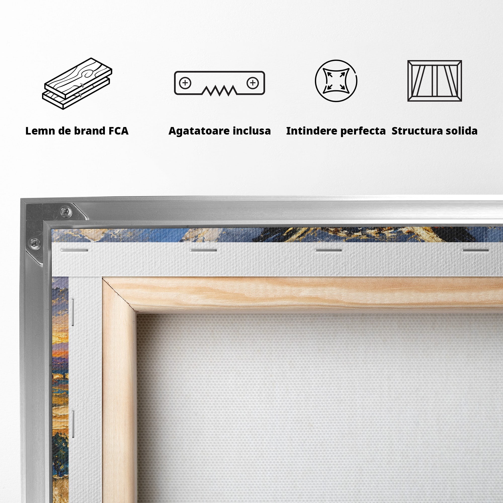 Tablou Canvas Premium LuxCanva® M1610, Bufnita In Peisaj Rural, Bufnita, Peisaj, Rural, Natura, Apus, Living, Dormitor, Culori Vibrante