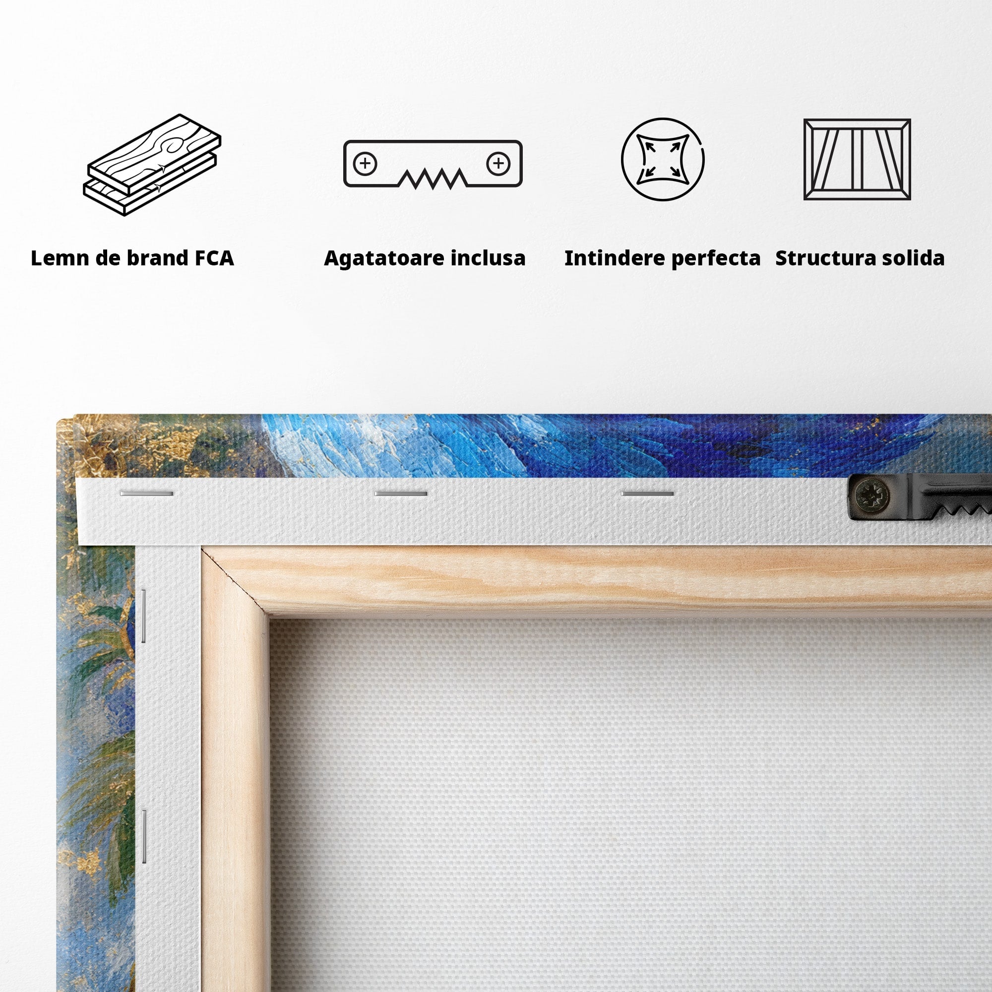 Tablou Canvas Premium LuxCanva® M1612, Papagal Exotic, Papagal, Exotic, Pasare, Living, Culori, Natura, Culori Vibrante