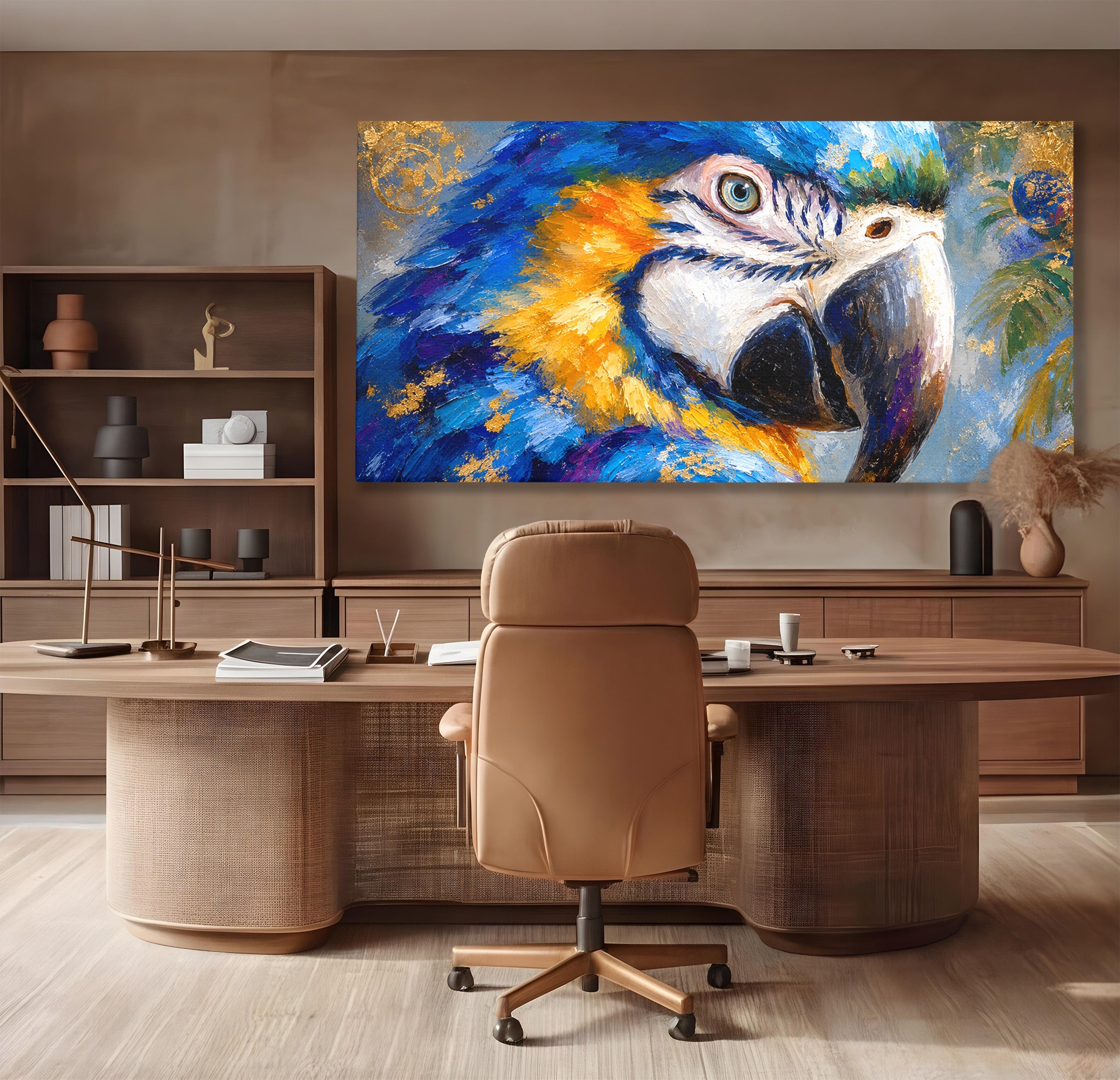 Tablou Canvas Premium LuxCanva® M1612, Papagal Exotic, Papagal, Exotic, Pasare, Living, Culori, Natura, Culori Vibrante