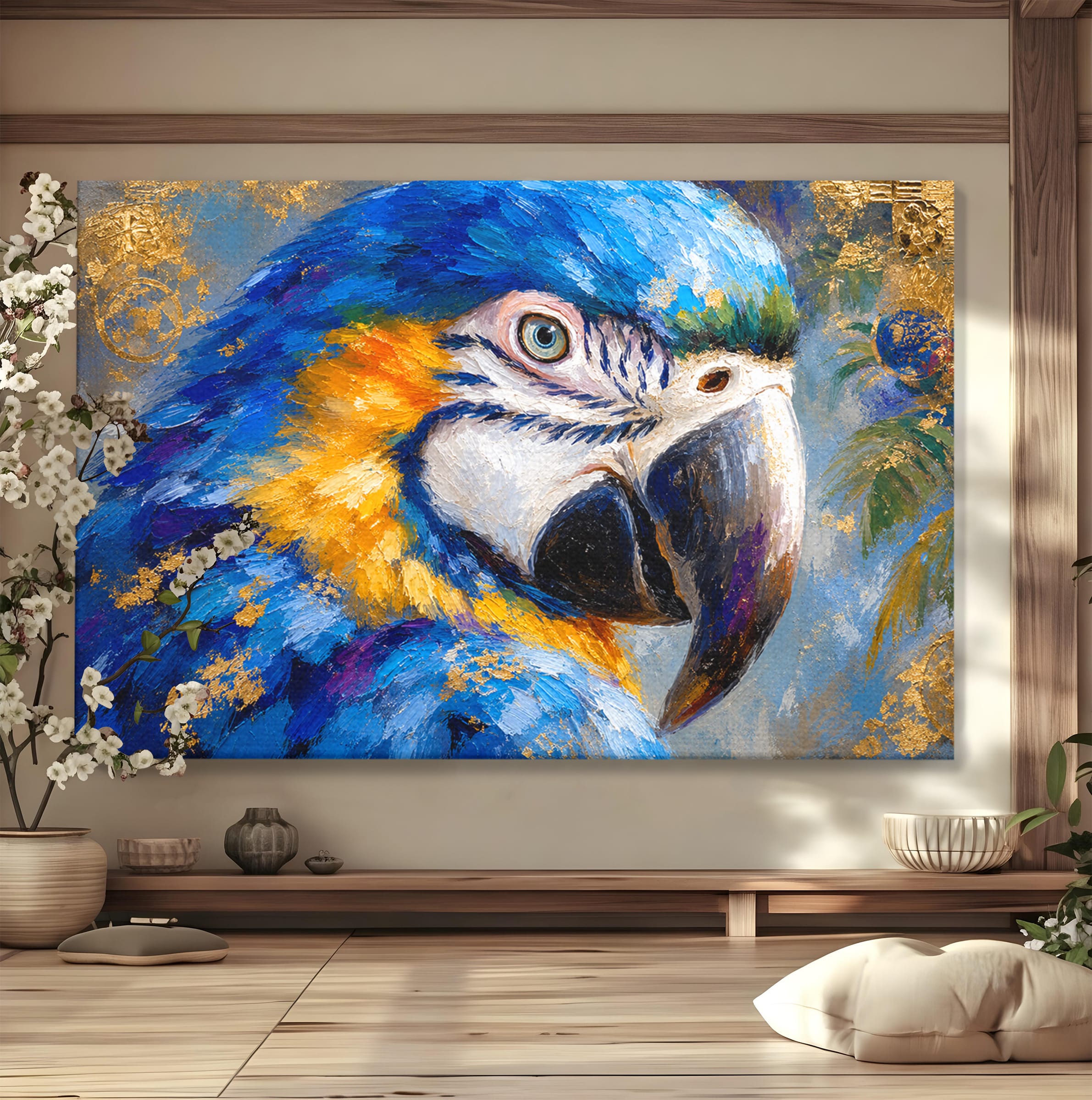 Tablou Canvas Premium LuxCanva® M1612, Papagal Exotic, Papagal, Exotic, Pasare, Living, Culori, Natura, Culori Vibrante