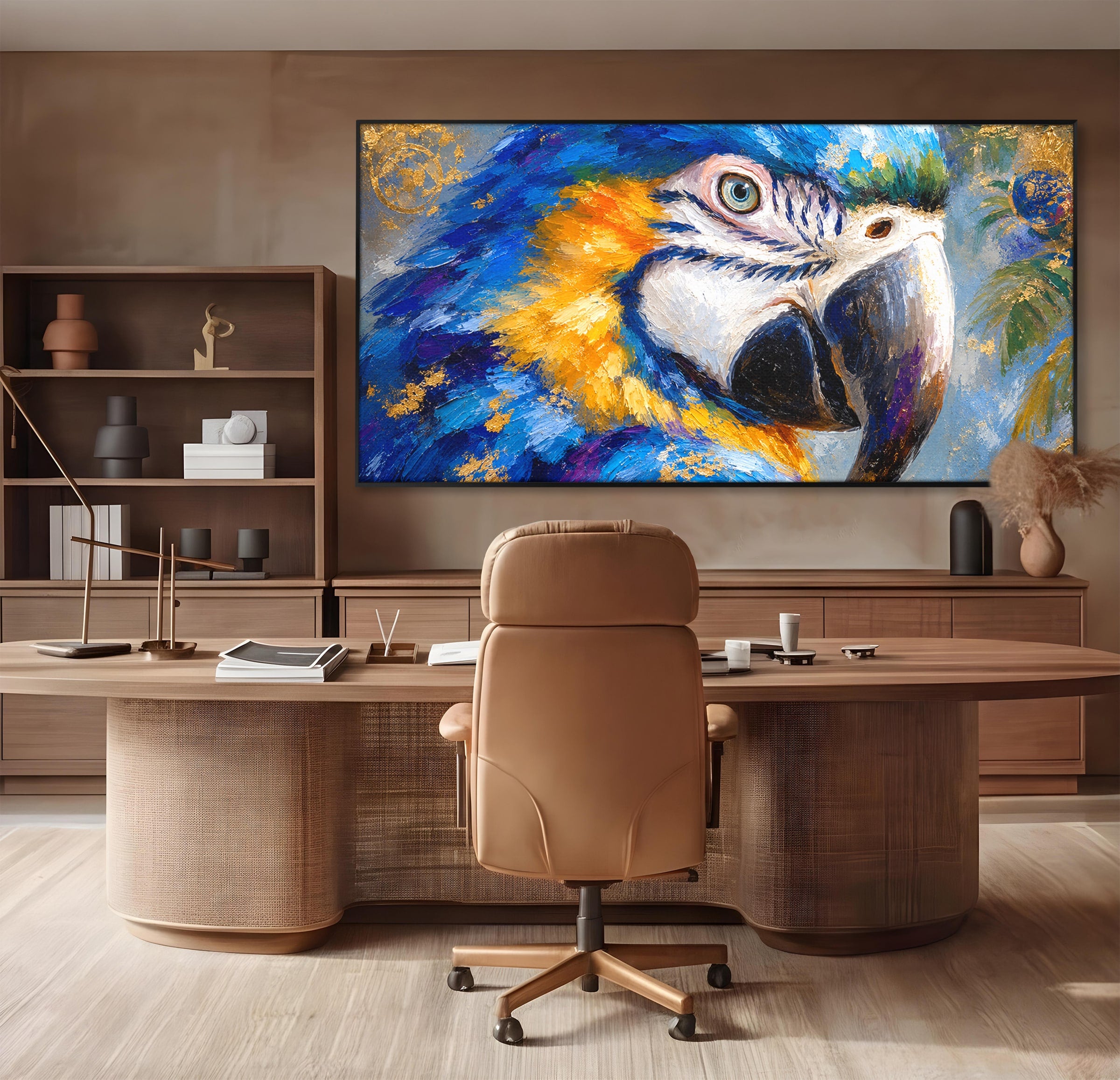Tablou Canvas Premium LuxCanva® M1612, Papagal Exotic, Papagal, Exotic, Pasare, Living, Culori, Natura, Culori Vibrante