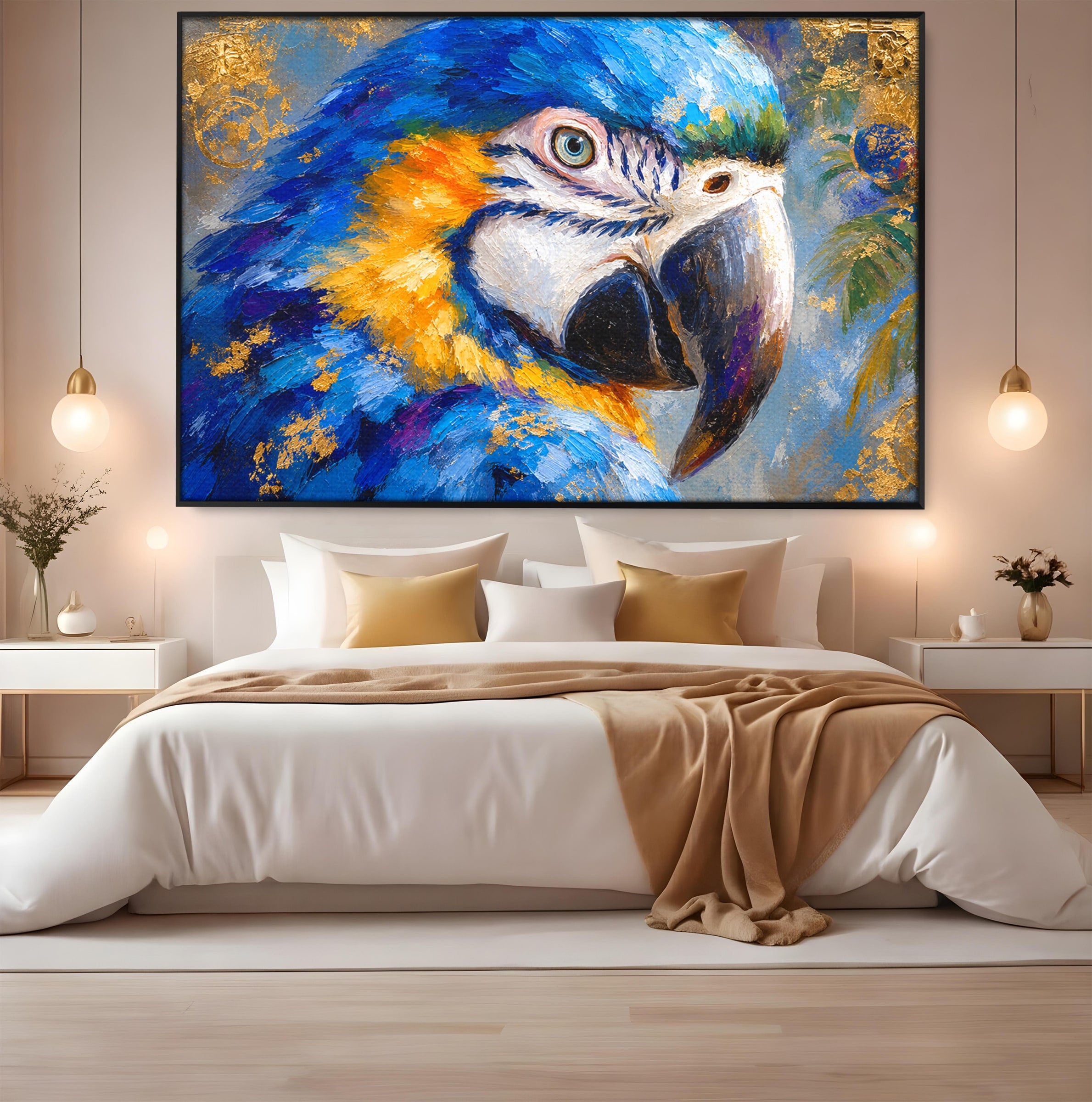 Tablou Canvas Premium LuxCanva® M1612, Papagal Exotic, Papagal, Exotic, Pasare, Living, Culori, Natura, Culori Vibrante