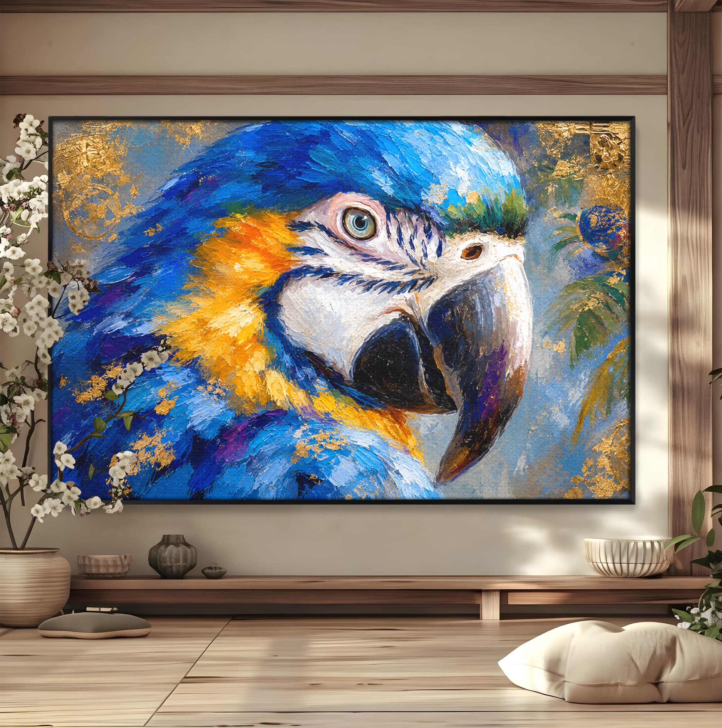 Tablou Canvas Premium LuxCanva® M1612, Papagal Exotic, Papagal, Exotic, Pasare, Living, Culori, Natura, Culori Vibrante