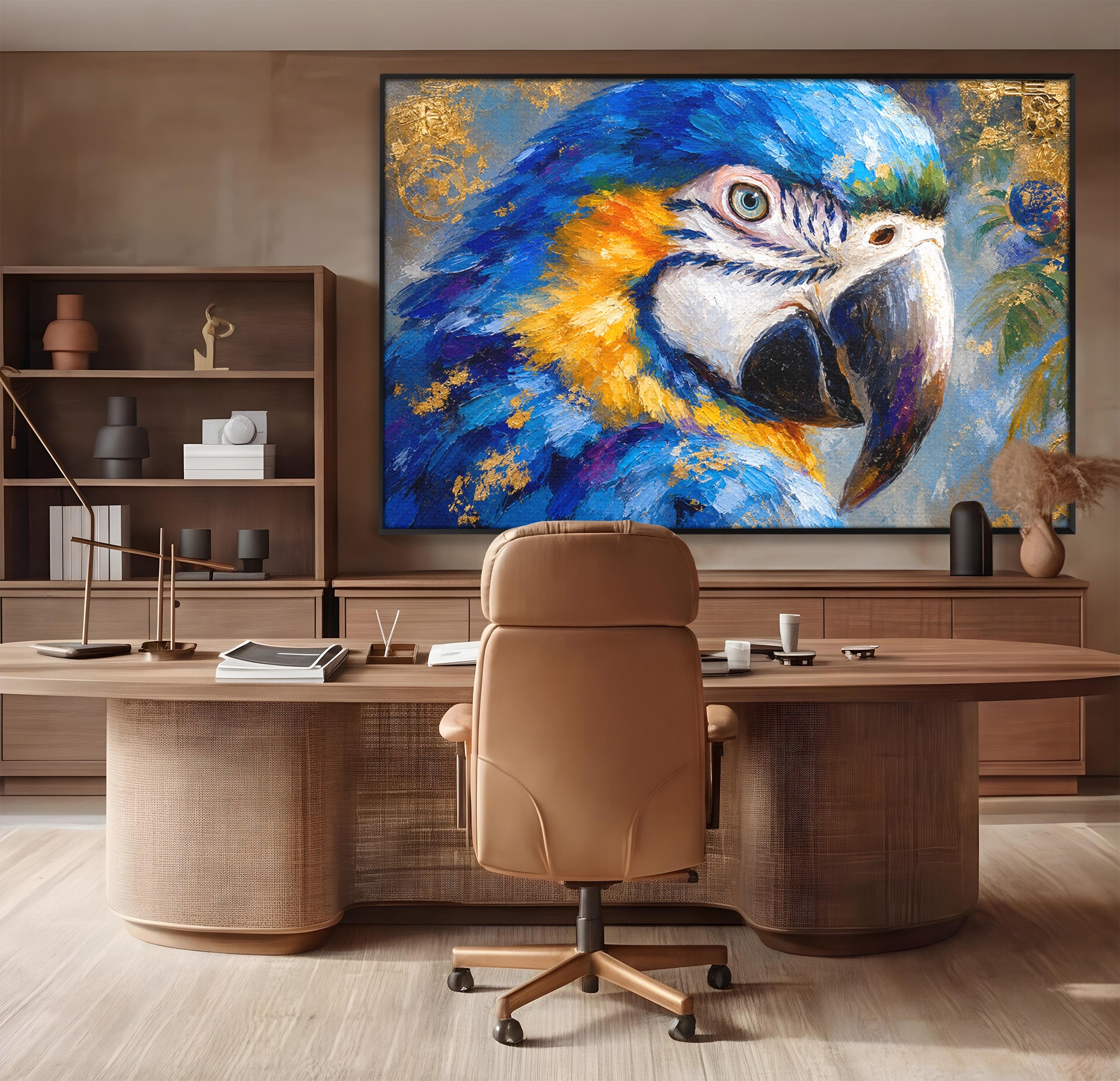Tablou Canvas Premium LuxCanva® M1612, Papagal Exotic, Papagal, Exotic, Pasare, Living, Culori, Natura, Culori Vibrante