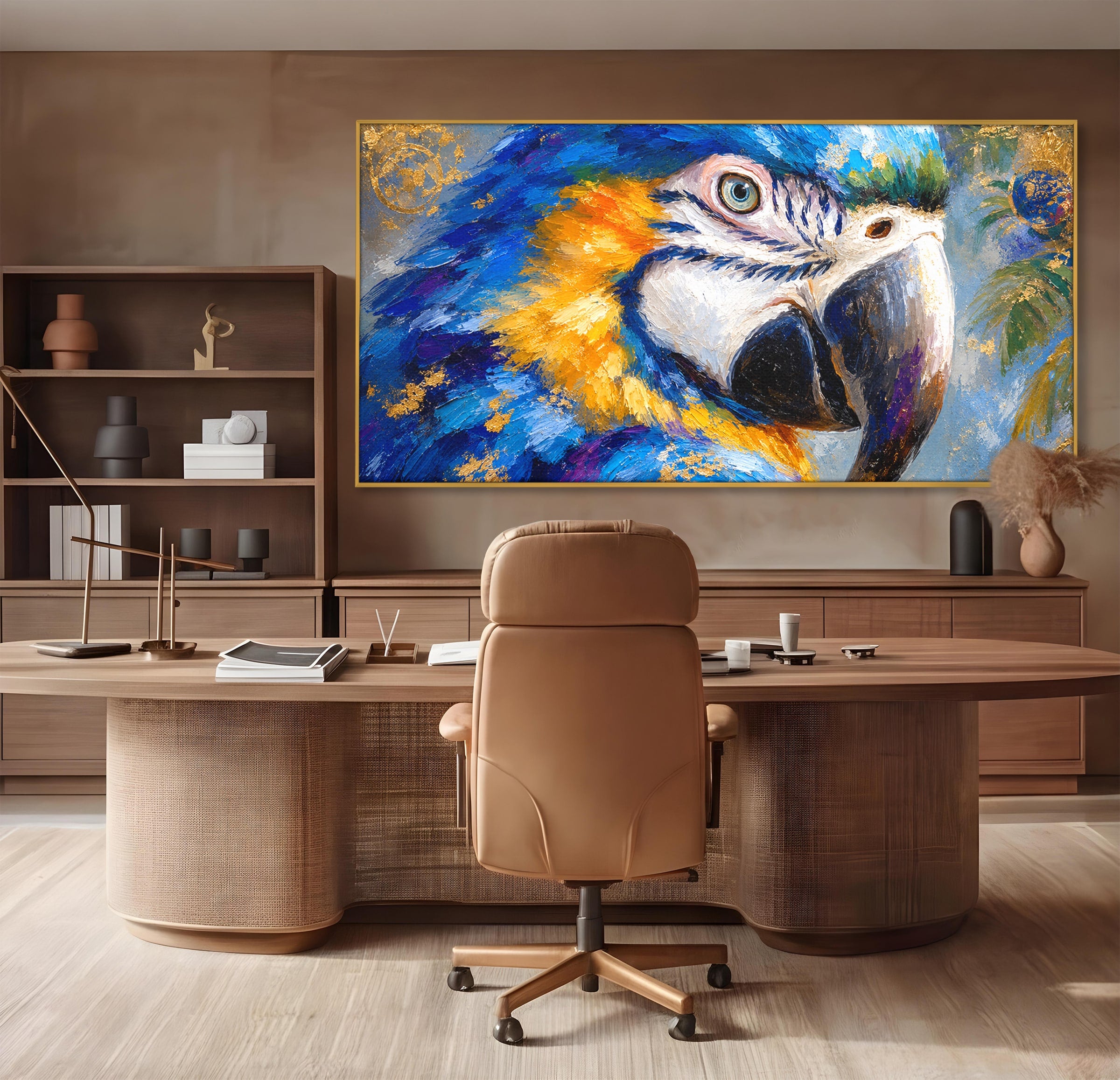Tablou Canvas Premium LuxCanva® M1612, Papagal Exotic, Papagal, Exotic, Pasare, Living, Culori, Natura, Culori Vibrante