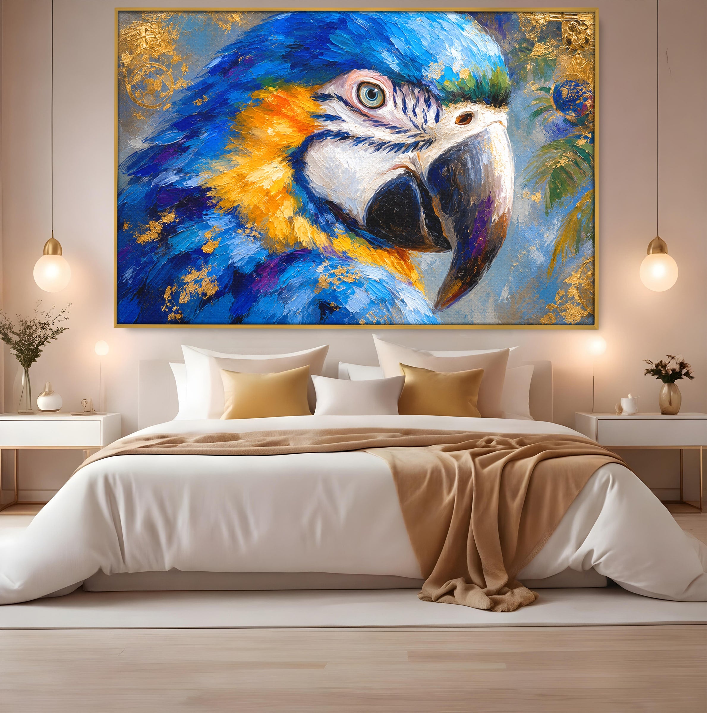 Tablou Canvas Premium LuxCanva® M1612, Papagal Exotic, Papagal, Exotic, Pasare, Living, Culori, Natura, Culori Vibrante