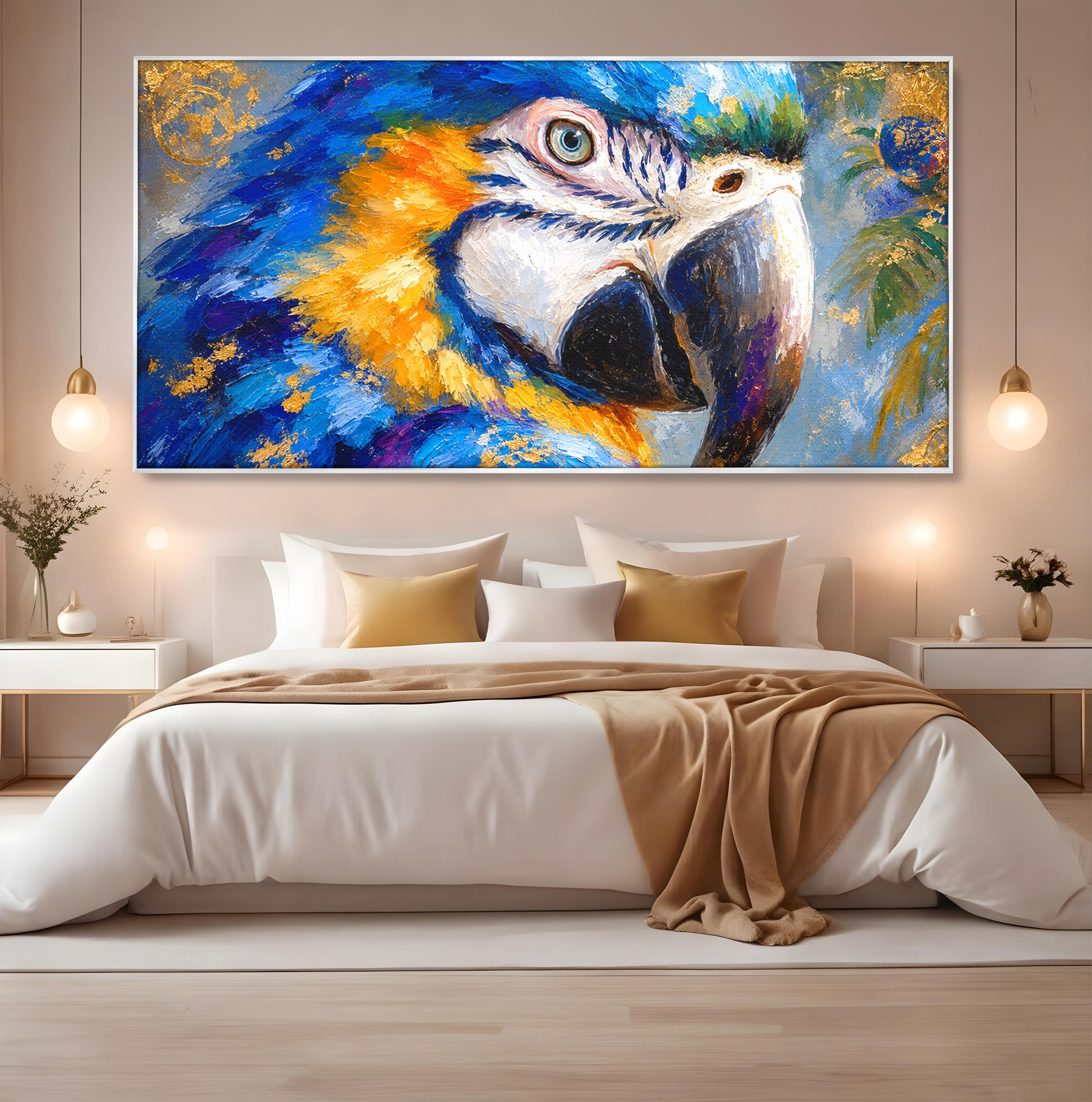 Tablou Canvas Premium LuxCanva® M1612, Papagal Exotic, Papagal, Exotic, Pasare, Living, Culori, Natura, Culori Vibrante