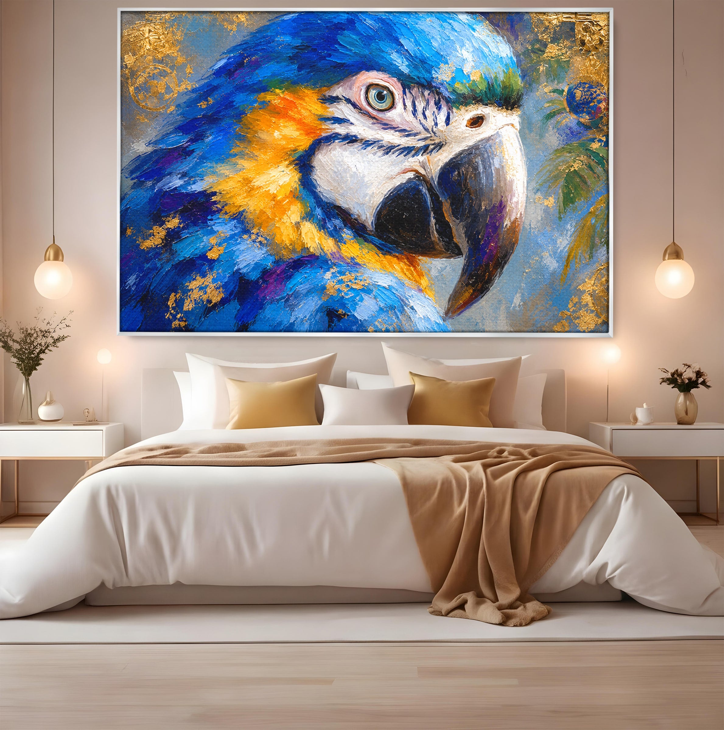 Tablou Canvas Premium LuxCanva® M1612, Papagal Exotic, Papagal, Exotic, Pasare, Living, Culori, Natura, Culori Vibrante