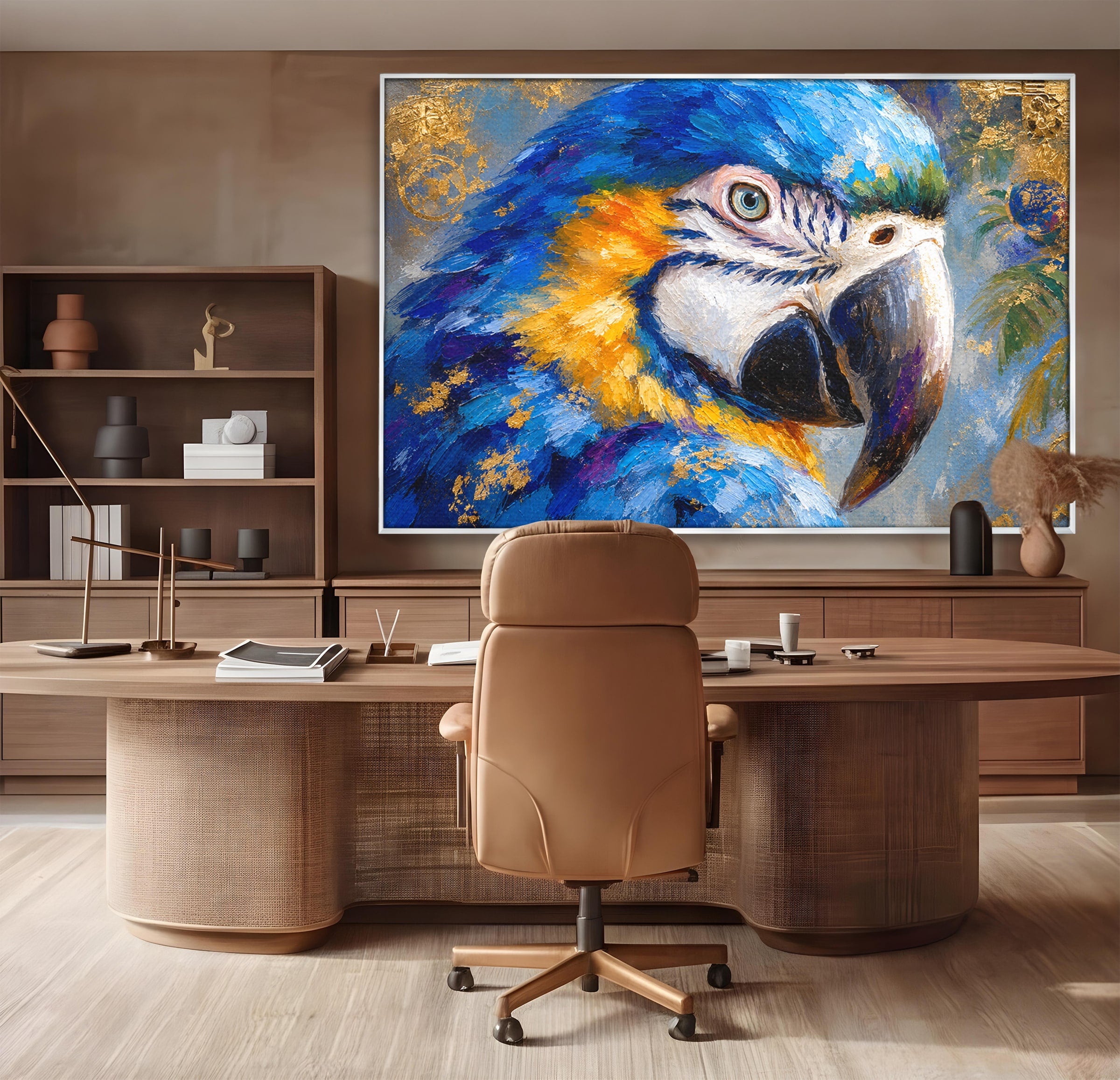 Tablou Canvas Premium LuxCanva® M1612, Papagal Exotic, Papagal, Exotic, Pasare, Living, Culori, Natura, Culori Vibrante