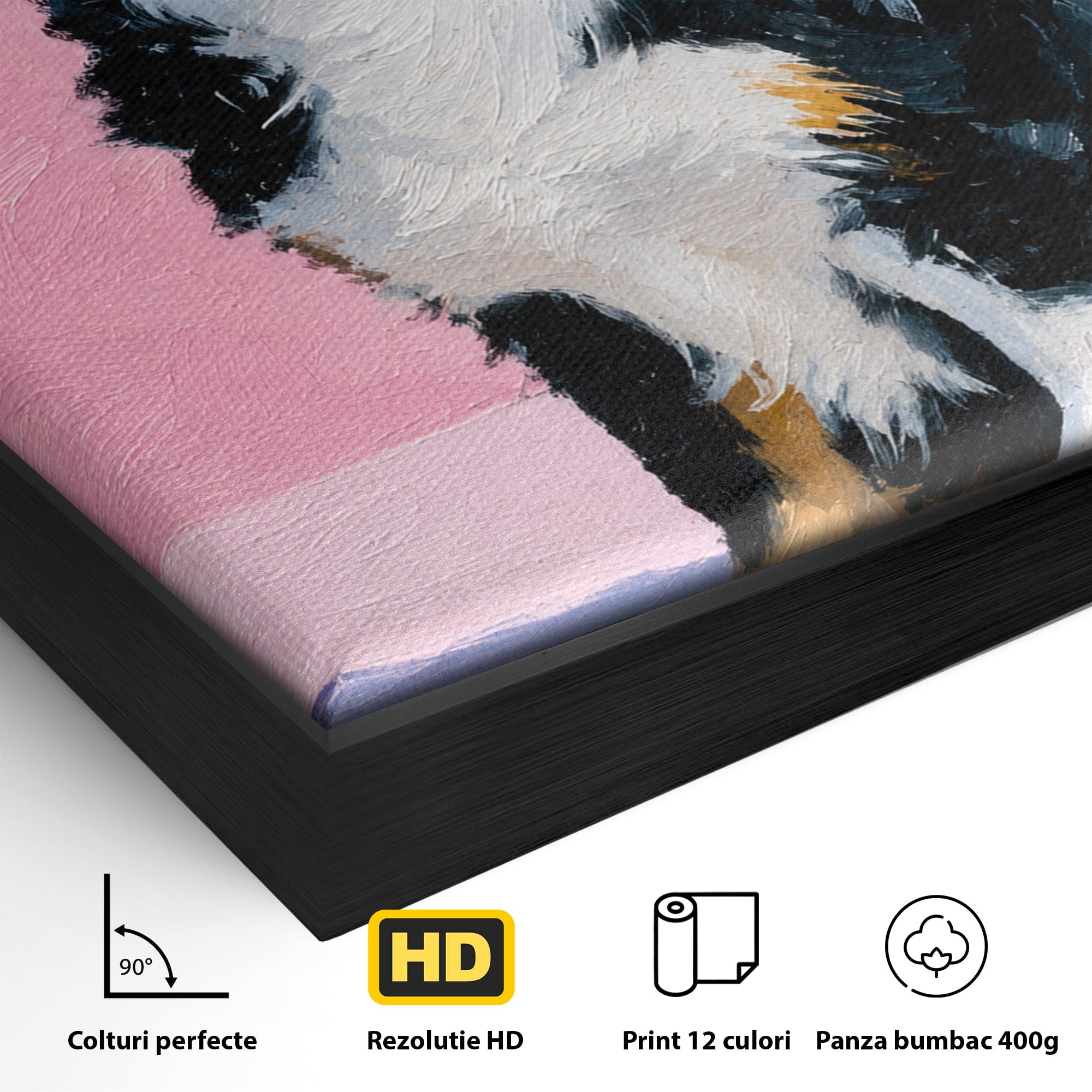 Tablou Canvas Premium LuxCanva® M1615, Pauză de Frumusețe, Caine, Relaxare, Amuzant, Portret, Living, Culori Vibrante