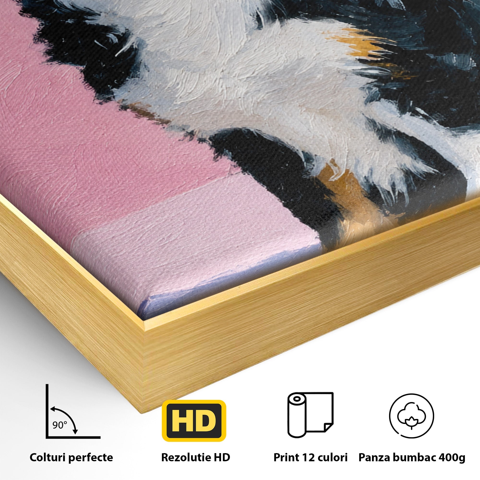 Tablou Canvas Premium LuxCanva® M1615, Pauză de Frumusețe, Caine, Relaxare, Amuzant, Portret, Living, Culori Vibrante