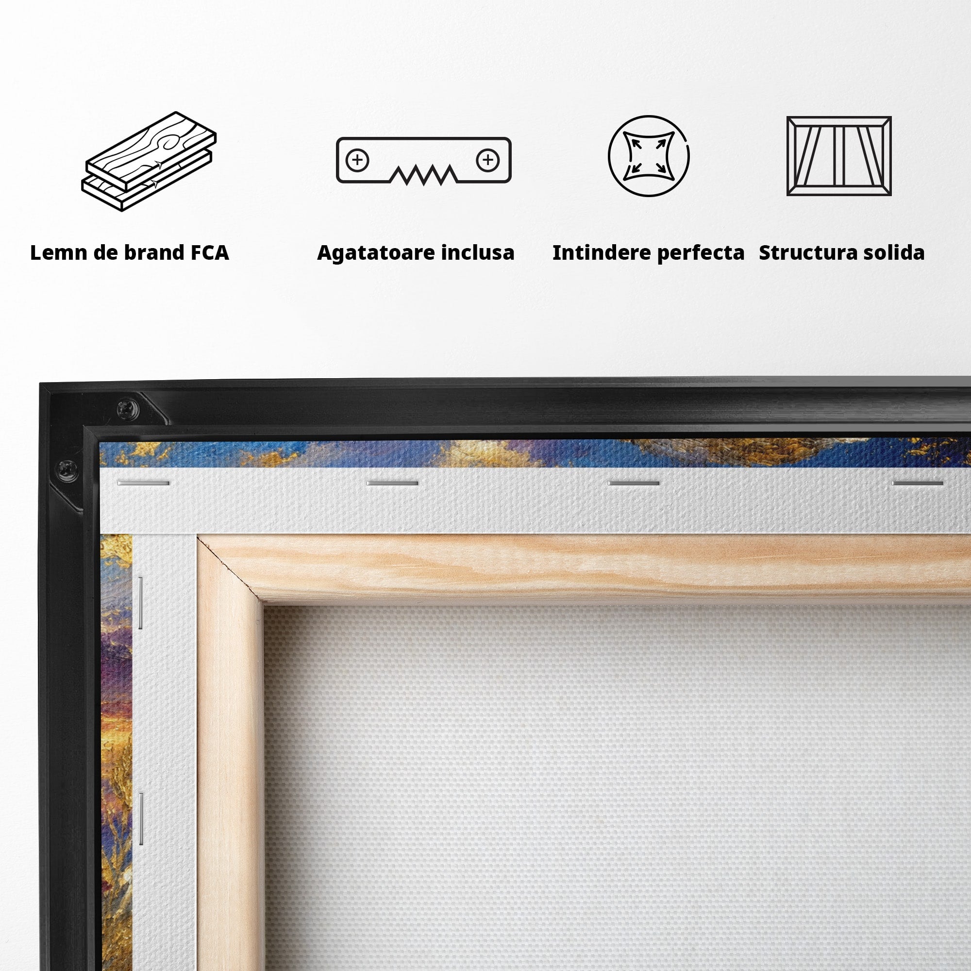Tablou Canvas Premium LuxCanva® M1618, Marmota La Apus, Marmota, Apus, Natura, Peisaj, Living, Culori Vibrante