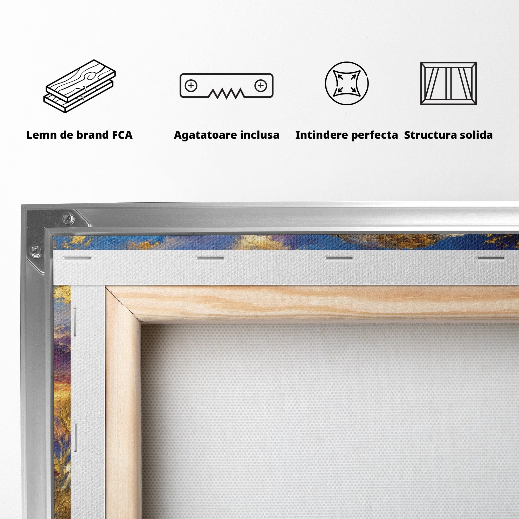 Tablou Canvas Premium LuxCanva® M1618, Marmota La Apus, Marmota, Apus, Natura, Peisaj, Living, Culori Vibrante