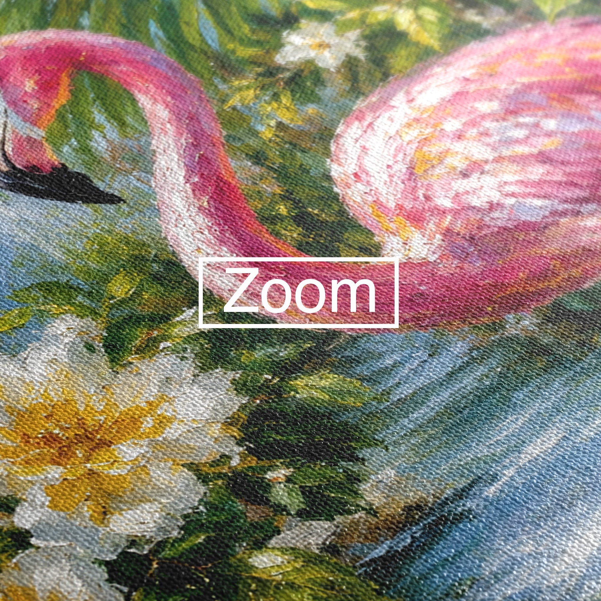 Tablou Canvas Premium LuxCanva® M1619, Flamingo Tropical, Flamingo, Tropical, Natura, Flori, Living, Culori Vibrante